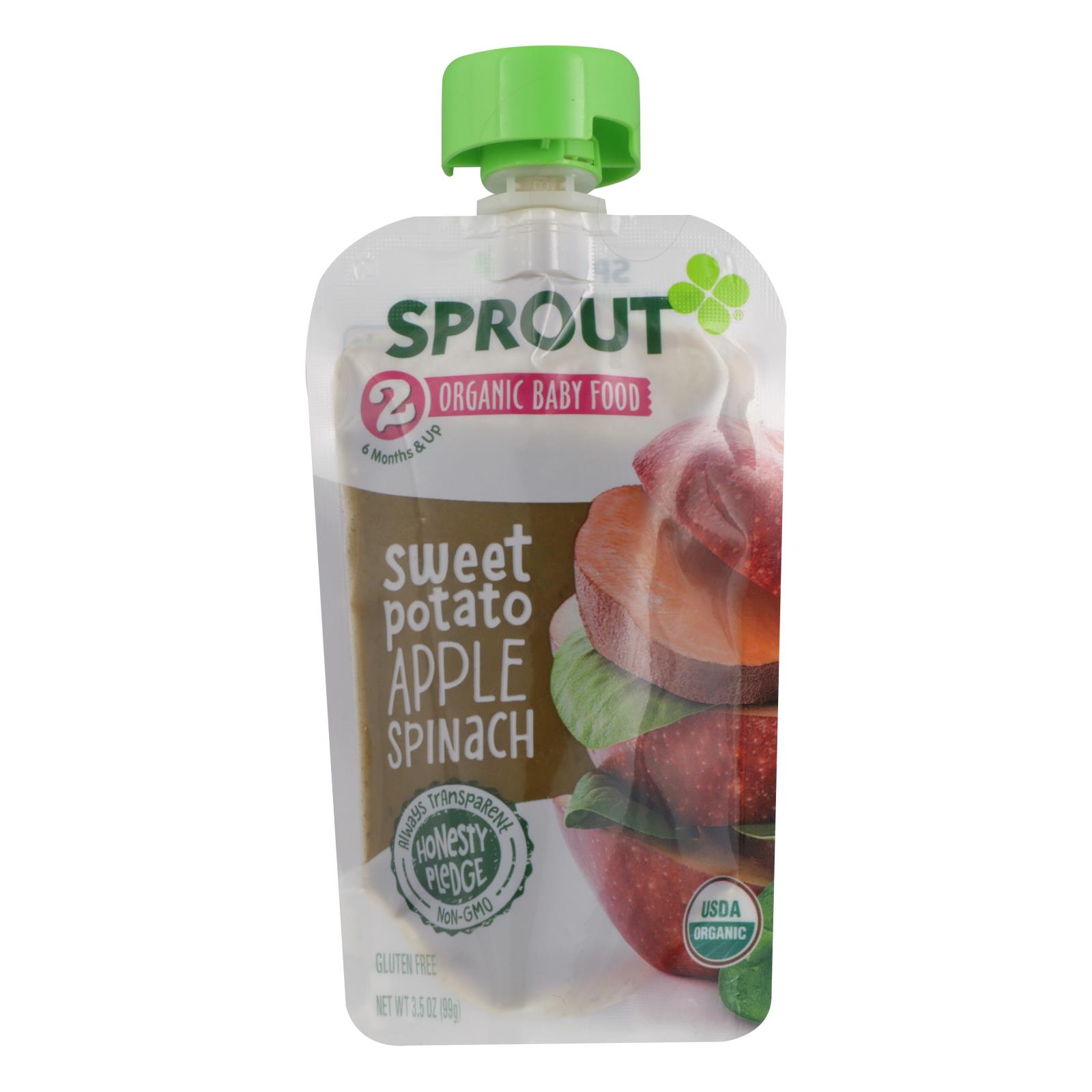 Sprout Foods Inc - Pouch Sweet Pot Apple Spn - Case of 12 - 3.5 OZ