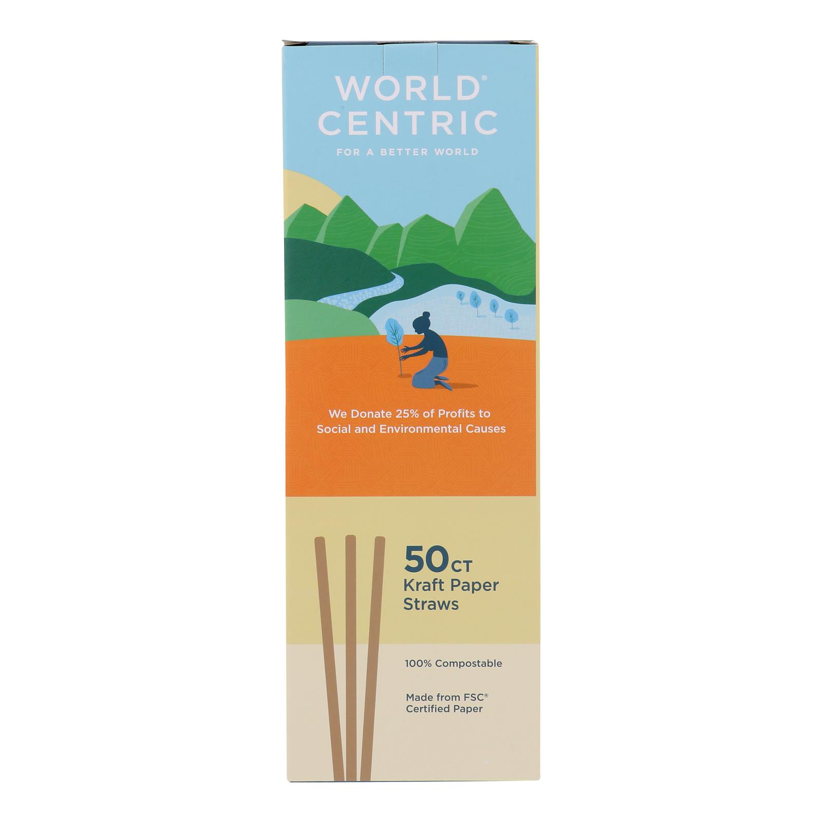 World Centric - Straws 8in Compst Kft Pepper - 24개 묶음상품 - 50 CT