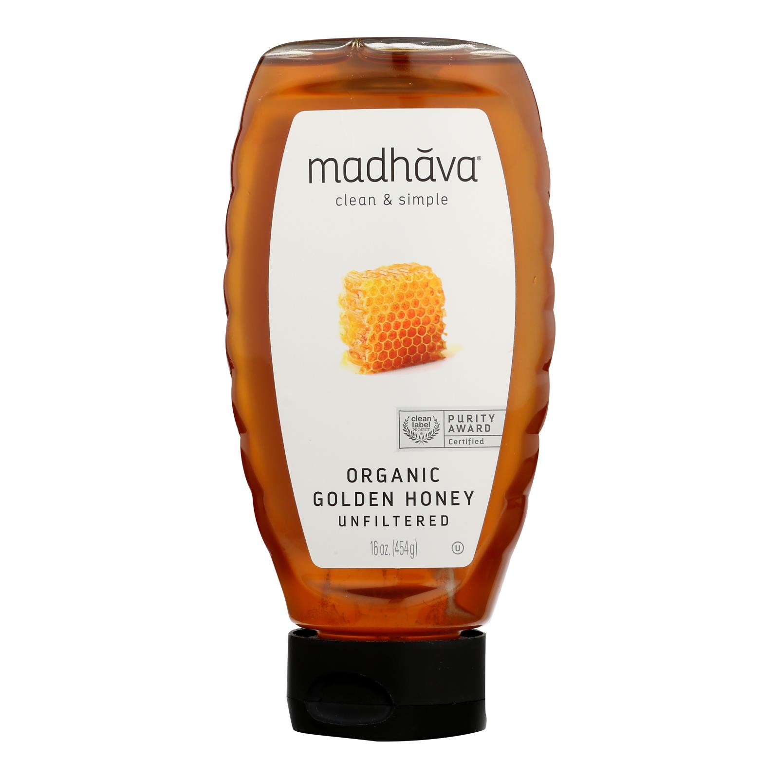 Madhava Honey - Honey Golden Squz - 6개 묶음상품 - 17.6 OZ