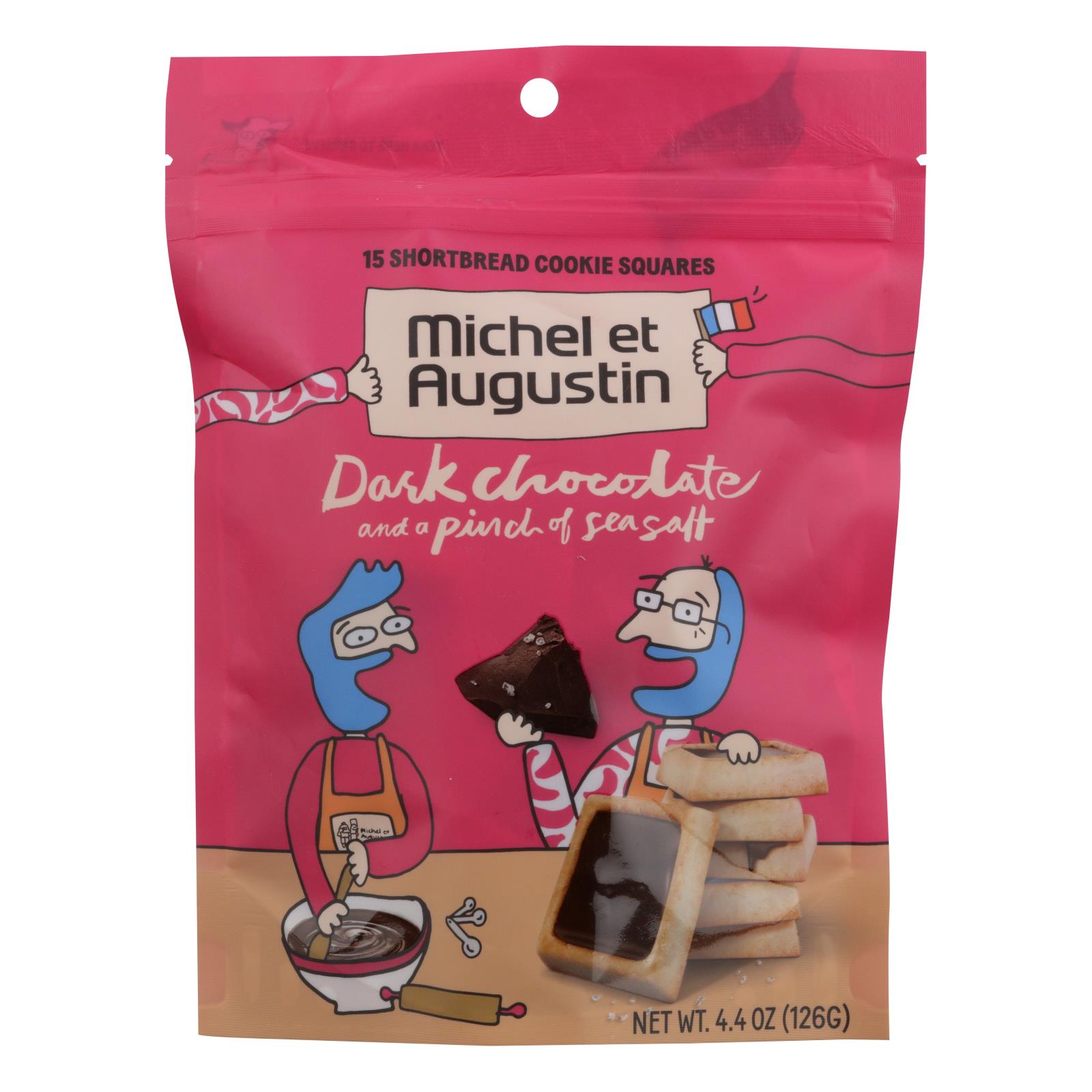 Michel Et Augustin - Cookie Dark Chocolate Ss Shortbread - 6개 묶음상품 - 4.4 OZ