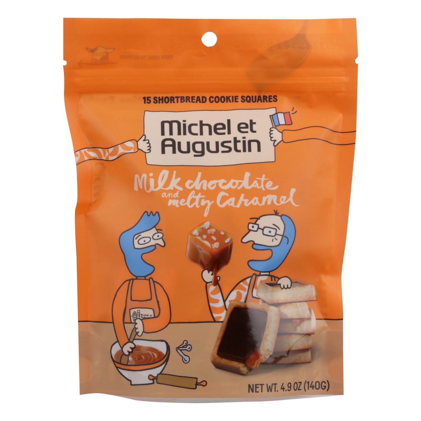 Michel Et Augustin - Cookie Mk Chocolate Caramel Shbrd - 6개 묶음상품 - 4.9 OZ