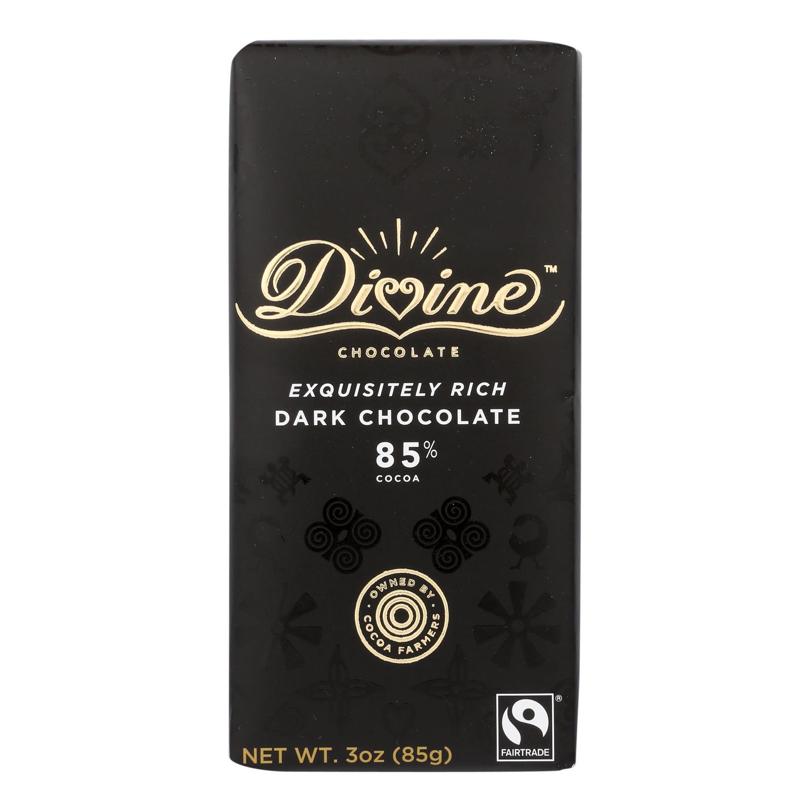 Divine - Bar Dark Chocolate 85% - 12개 묶음상품 - 3 OZ