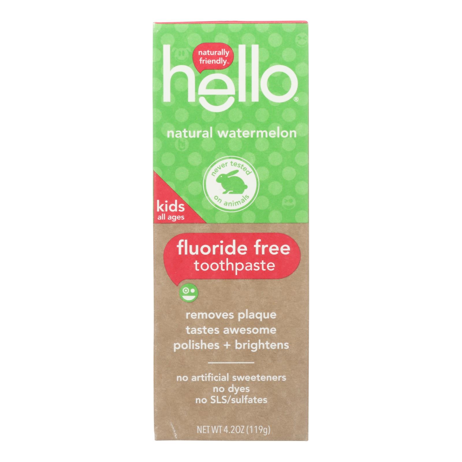 Hello Products Llc - Tp Natural Wtrmln Flride Free - Case of 4-4.2 OZ