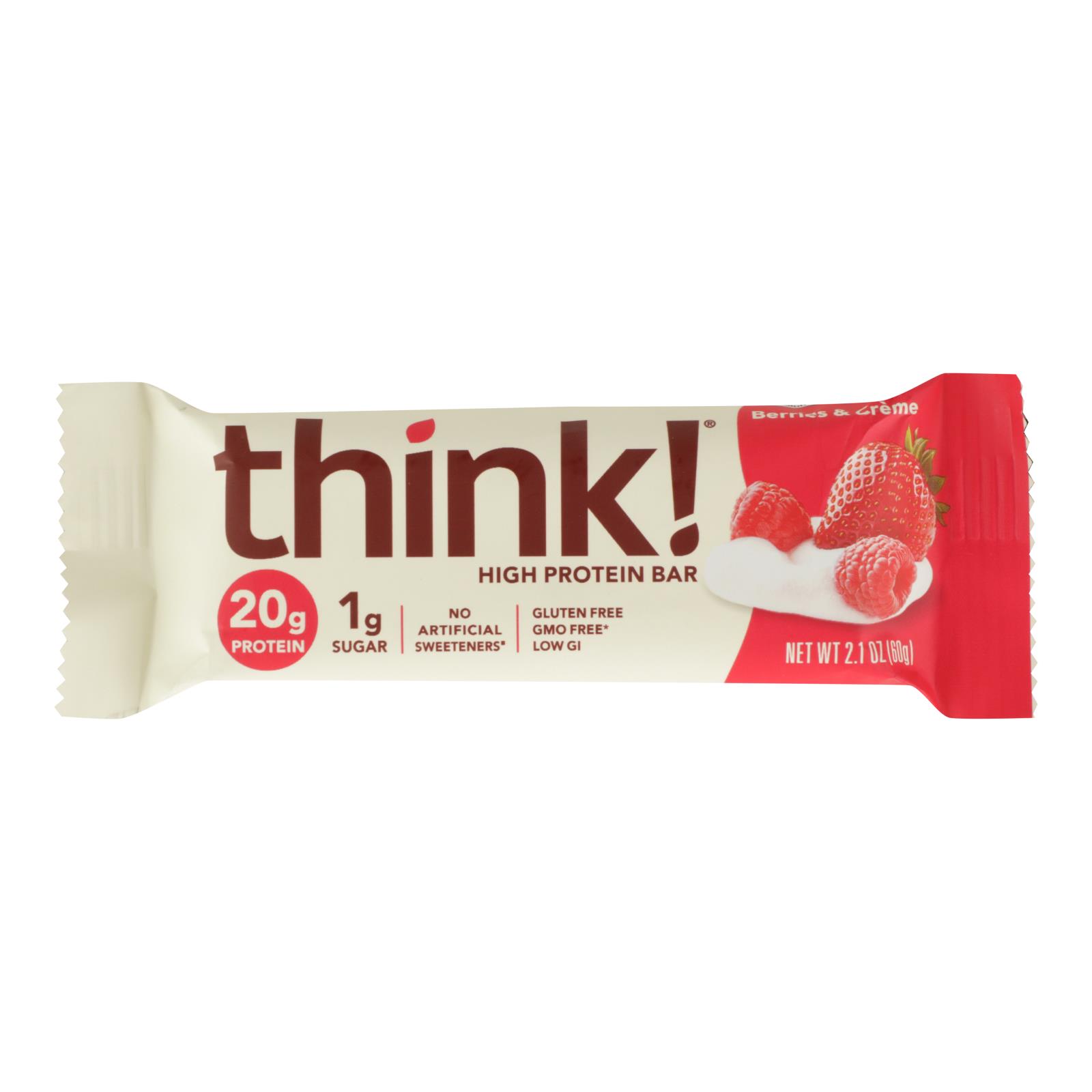 Think! Thin - Bar H-prot Berries&creme - 10개 묶음상품 - 2.1 OZ