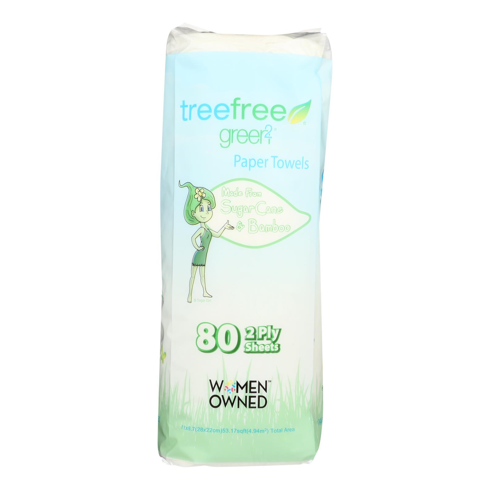 Green 2 - Paper Towels 80 Sht 2 Ply - 15개 묶음상품 - 1 ROLL