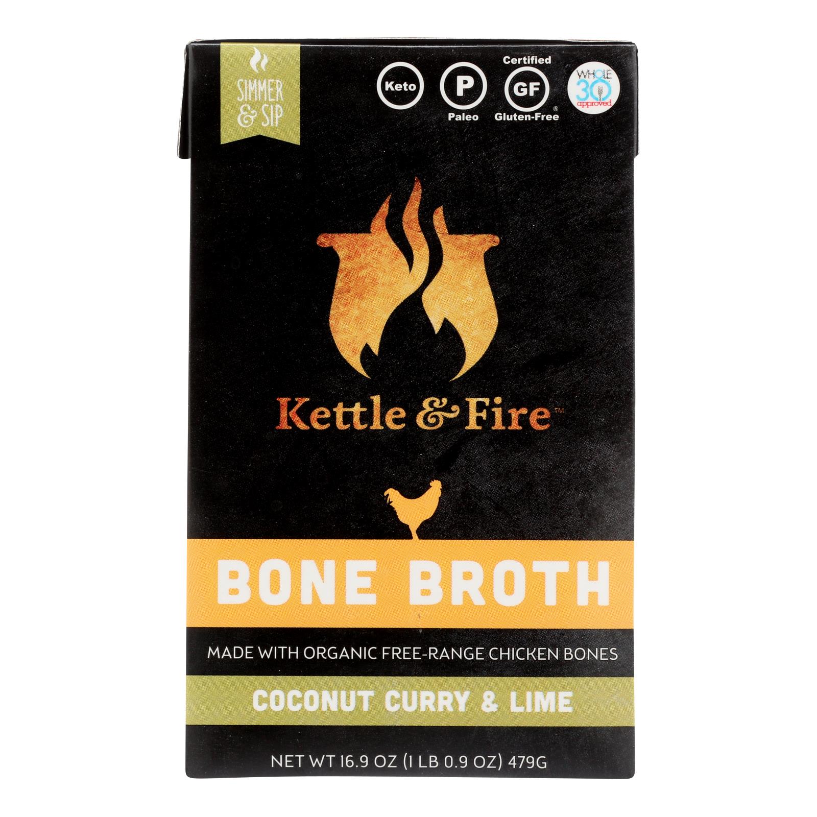 Kettle And Fire - Bone Broth Cnutcury/lime - 6개 묶음상품 - 16.9 OZ