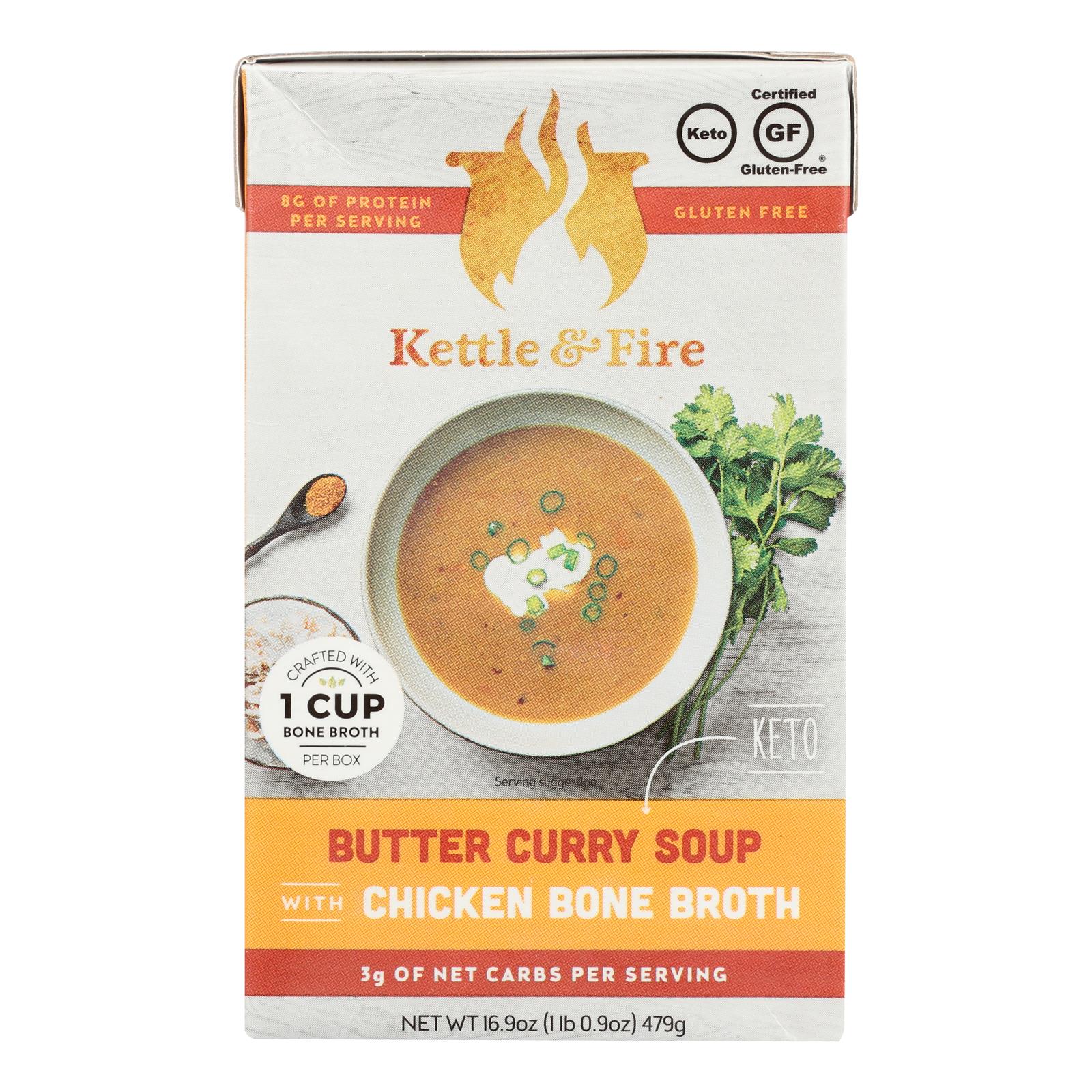 Kettle And Fire - Keto Soup Butter Cury/chknbb - 6개 묶음상품 - 16.9 OZ