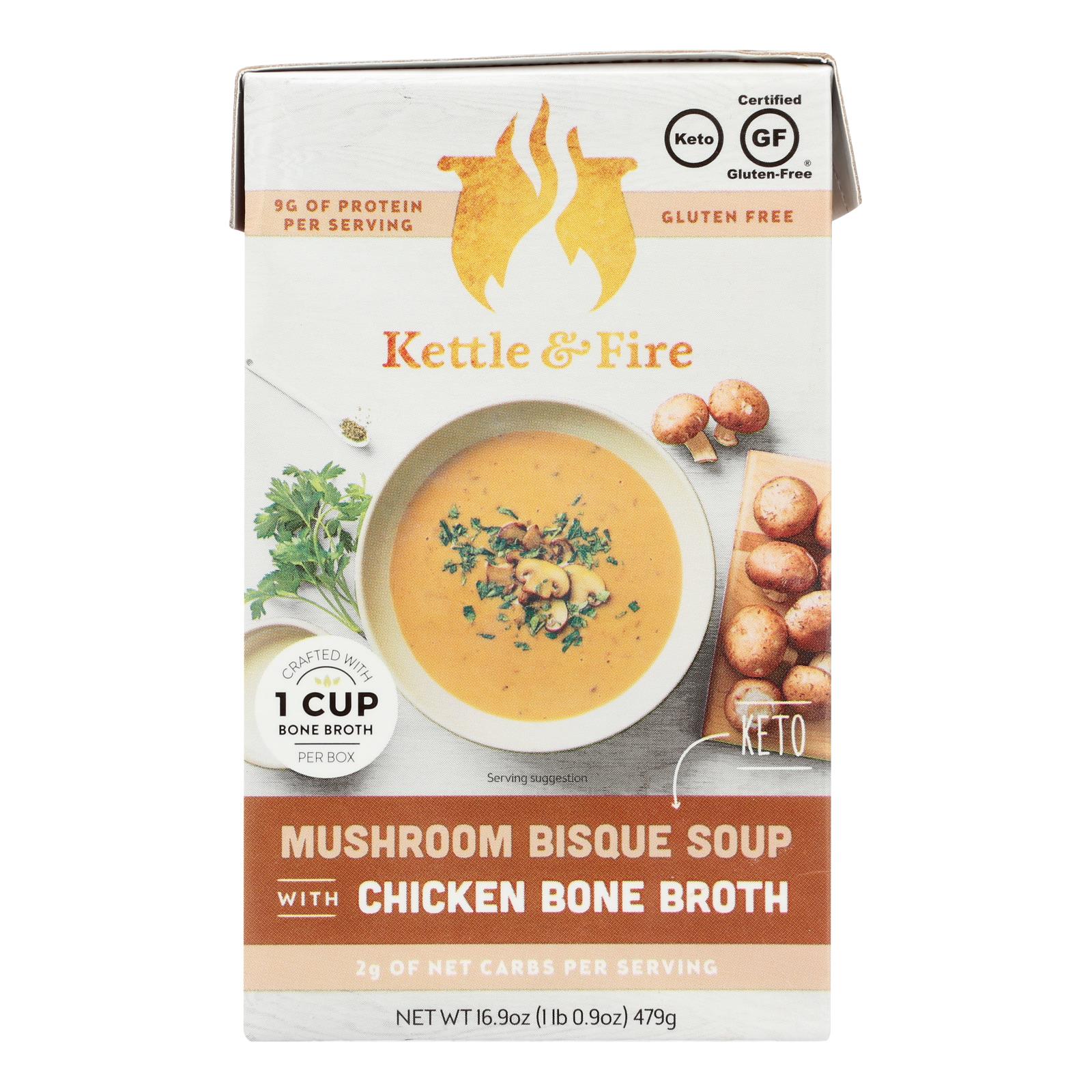 Kettle And Fire - Keto Soup Mush Bisq/chkbb - 6개 묶음상품 - 16.9 OZ
