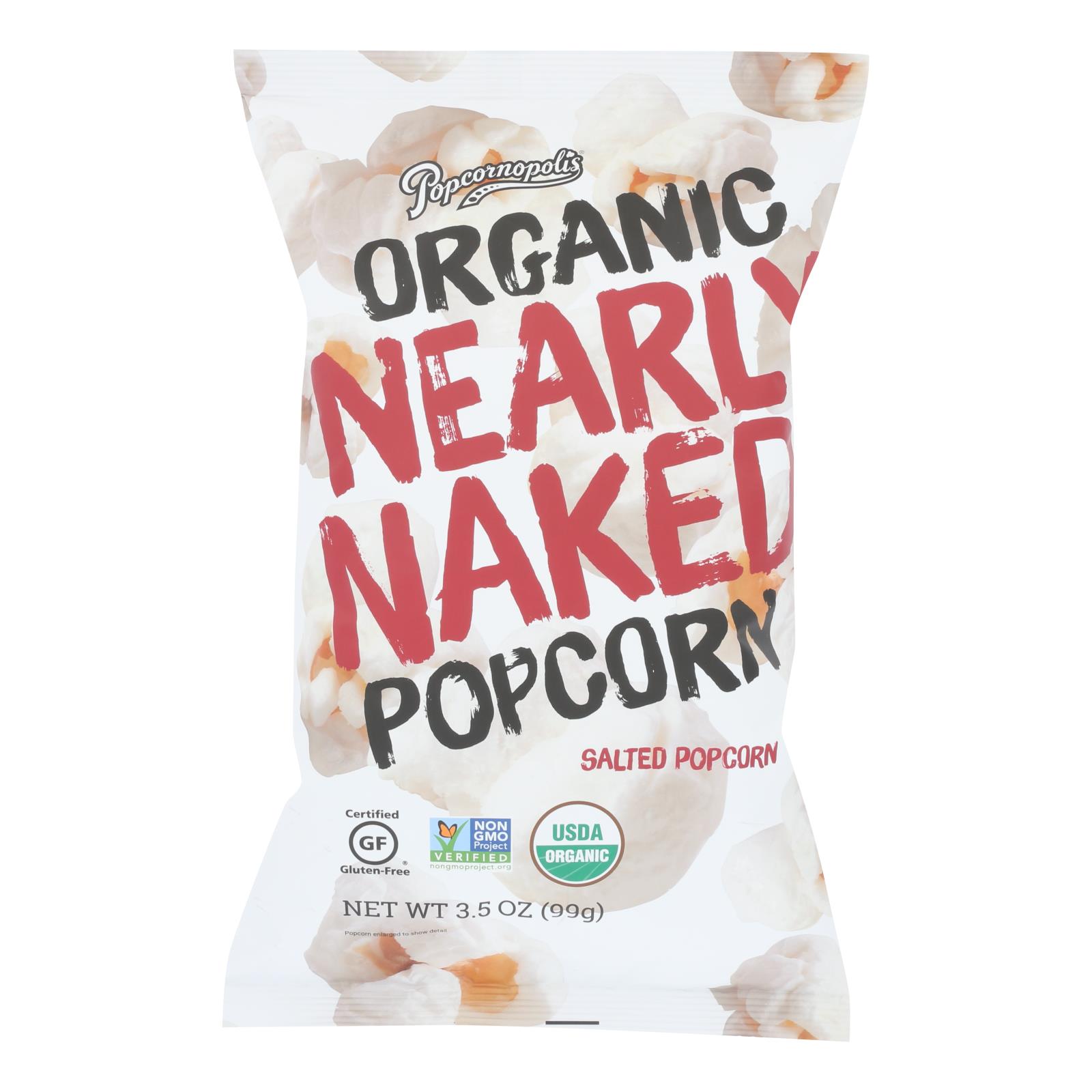 Popcornopolis - Popcorn Nrly Nkd/sltd - Case of 6 - 3.5 OZ