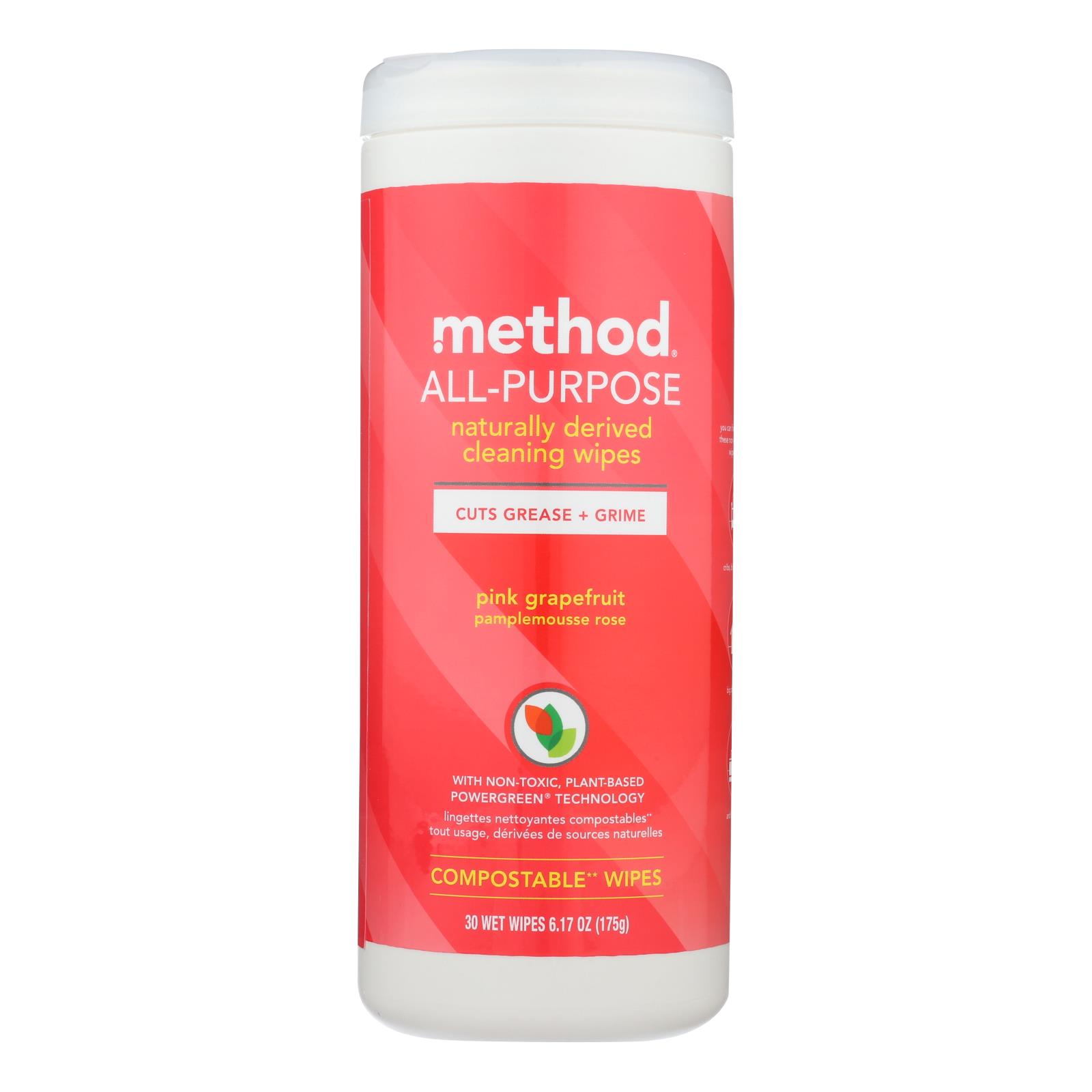 Method Products Inc - Wipes Ap Grapefruit - 6개 묶음상품 - 30 CT