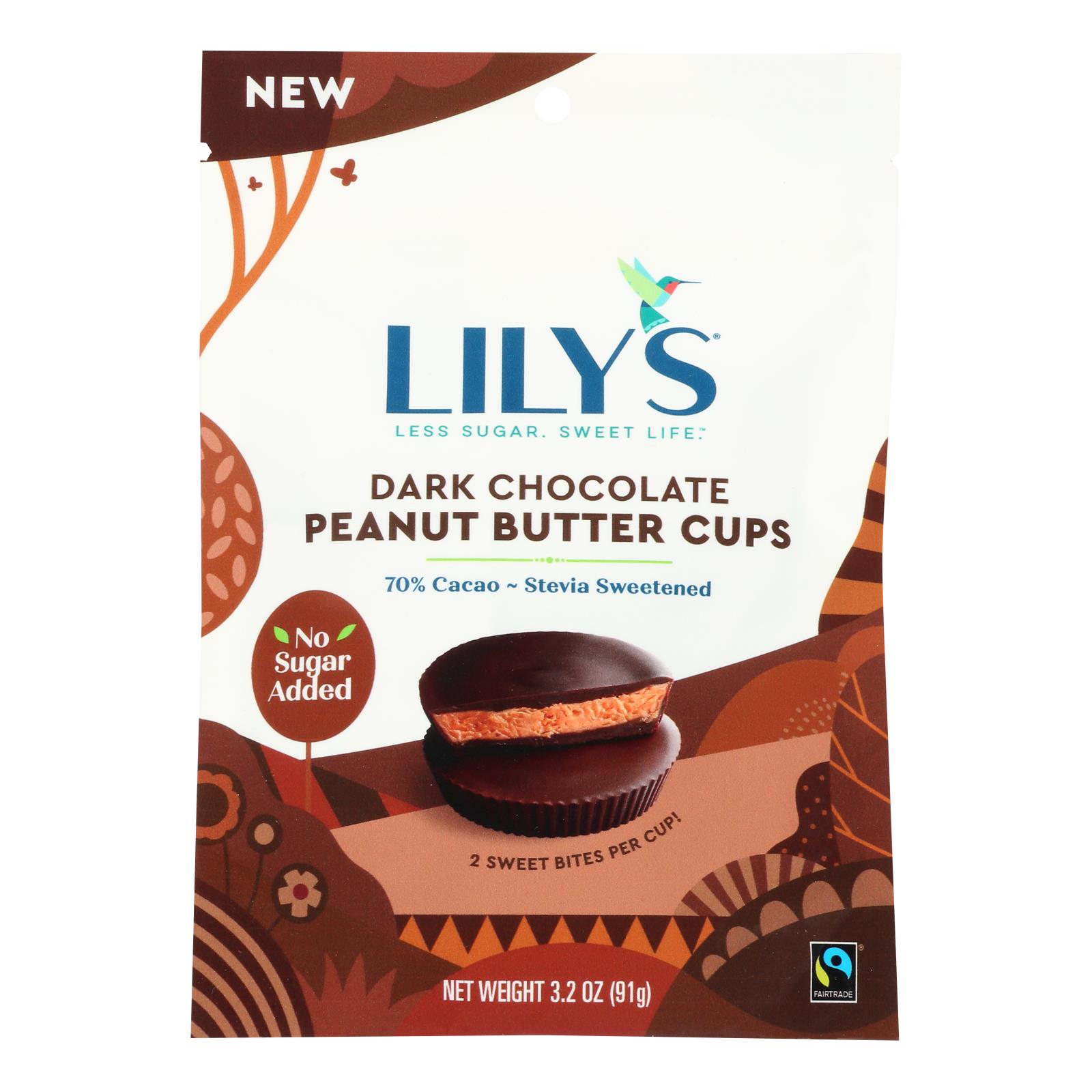 Lily's Sweets - Peanut Butter Cup Dark Chocolate - 12개 묶음상품 - 3.2 OZ