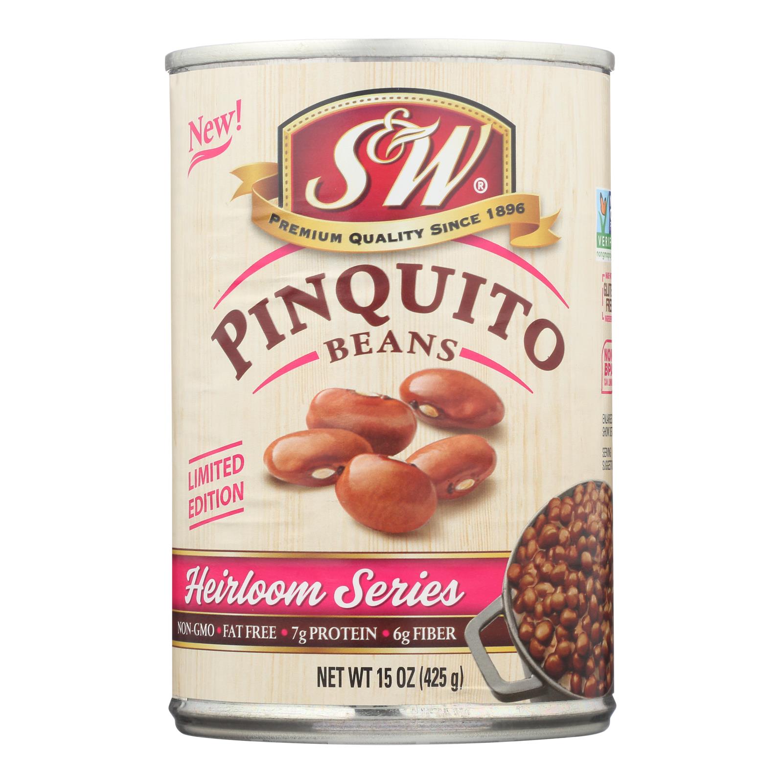 S&w - Beans Pinquito Hrlm - 12개 묶음상품 - 15 OZ