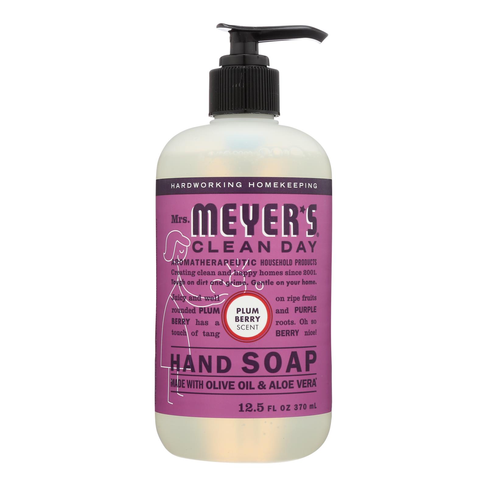 Mrs.meyers Clean Day - Hand Soap Liquid Plumberry - Case of 6 - 12.5 FZ