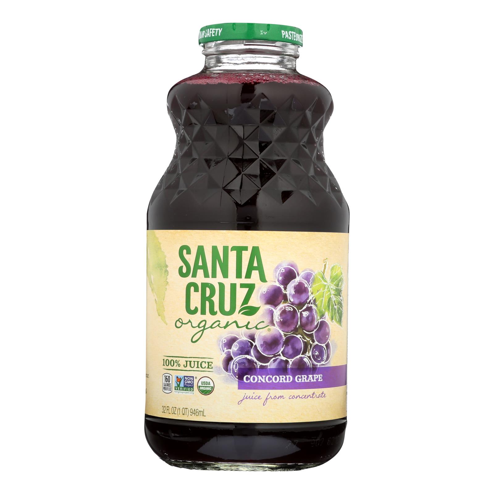 Santa Cruz Organic Concord Grape Juice - Case of 6 - 32 FZ