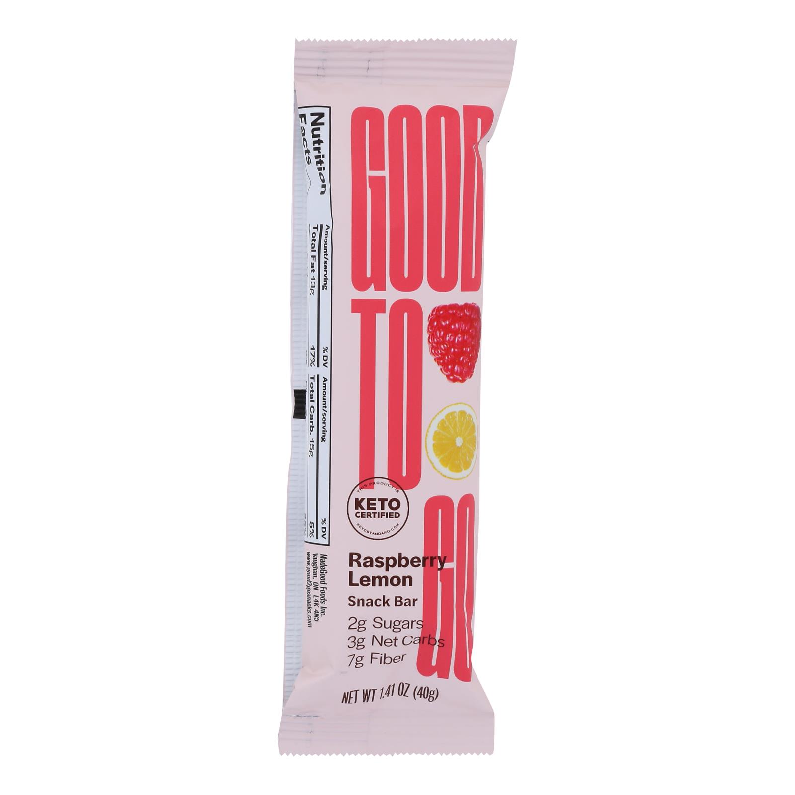 Good To Go - Keto Snack Bar Raspberry Lemon - 9개 묶음상품 - 1.41 OZ