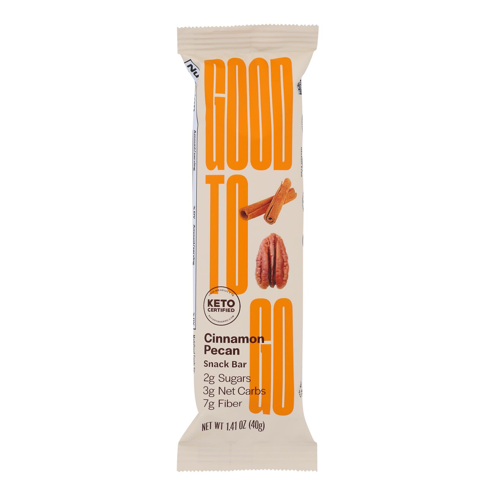 Good To Go - Keto Snack Bar Cinnamon Pcn - Case of 9 - 1.41 OZ