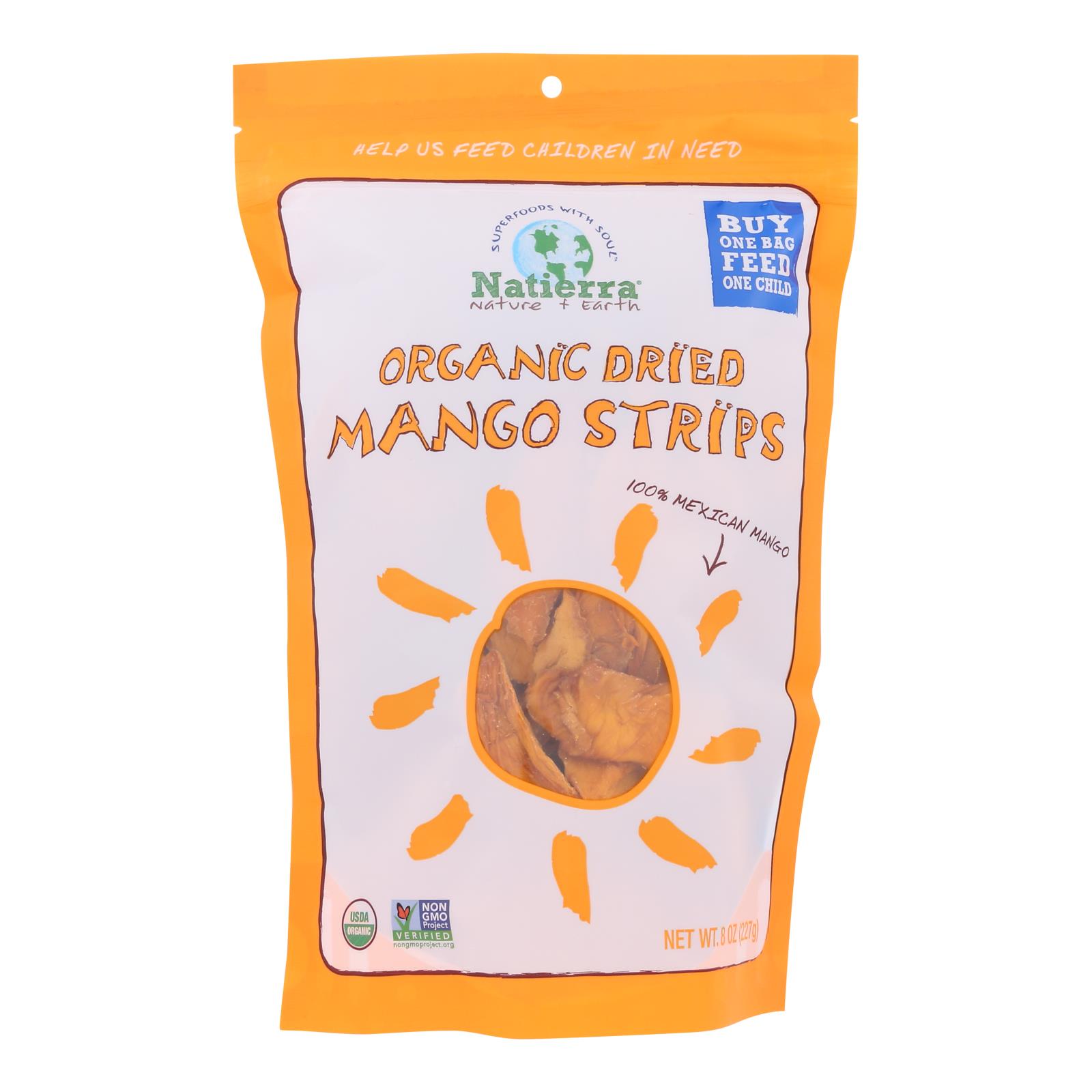 Natierra - Dried Mango Organic Strips - 6개 묶음상품 - 8 OZ