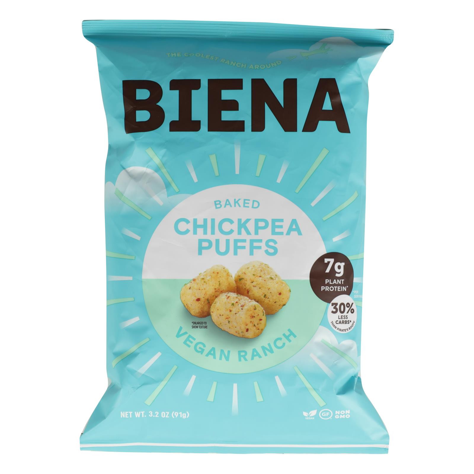 Biena Llc - Puffs.chick Peas Ranch - 12개 묶음상품 - 3.2 OZ