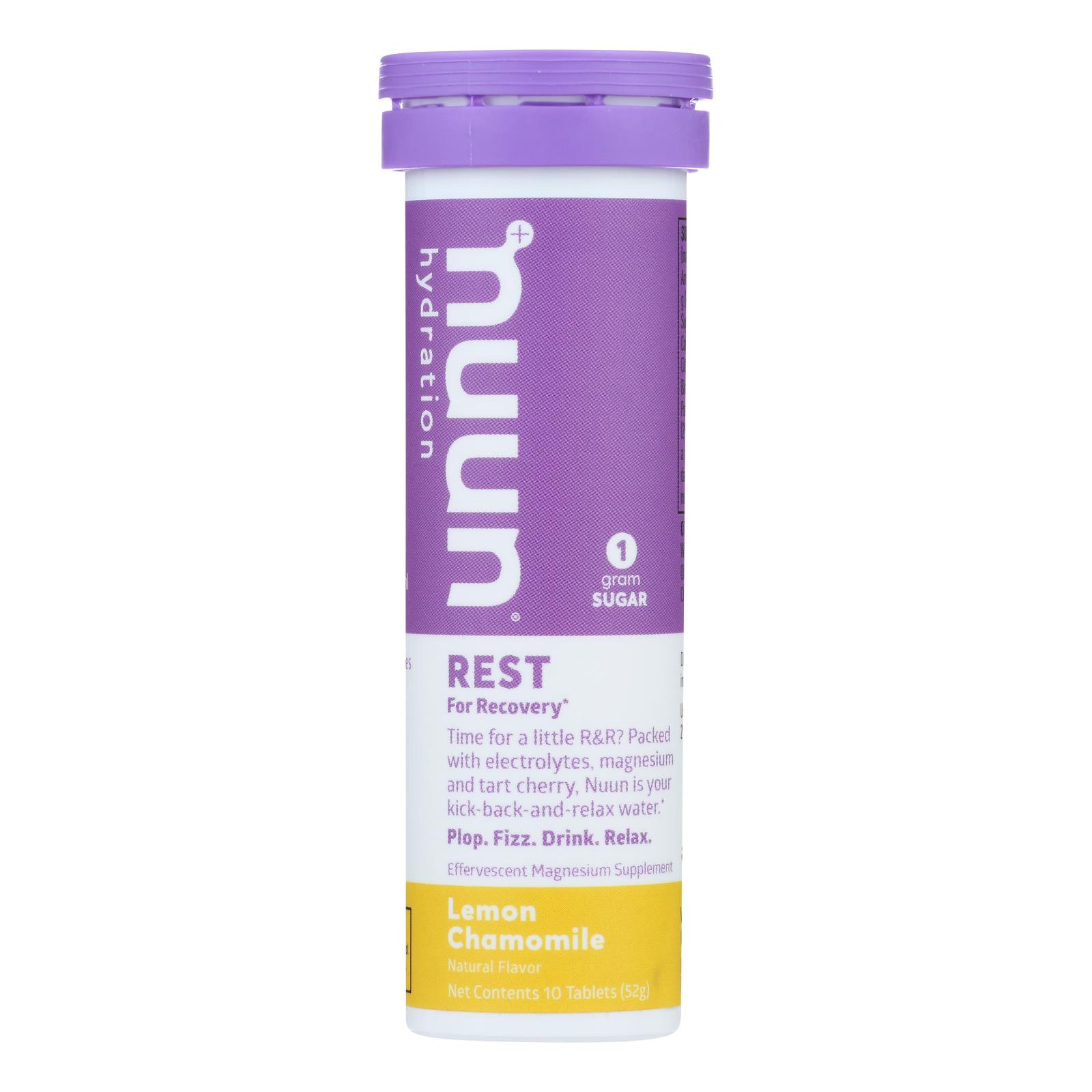 Nuun Hydration - Drink Tab Rest Lemon Chamom - 8개 묶음상품 - 10 TAB