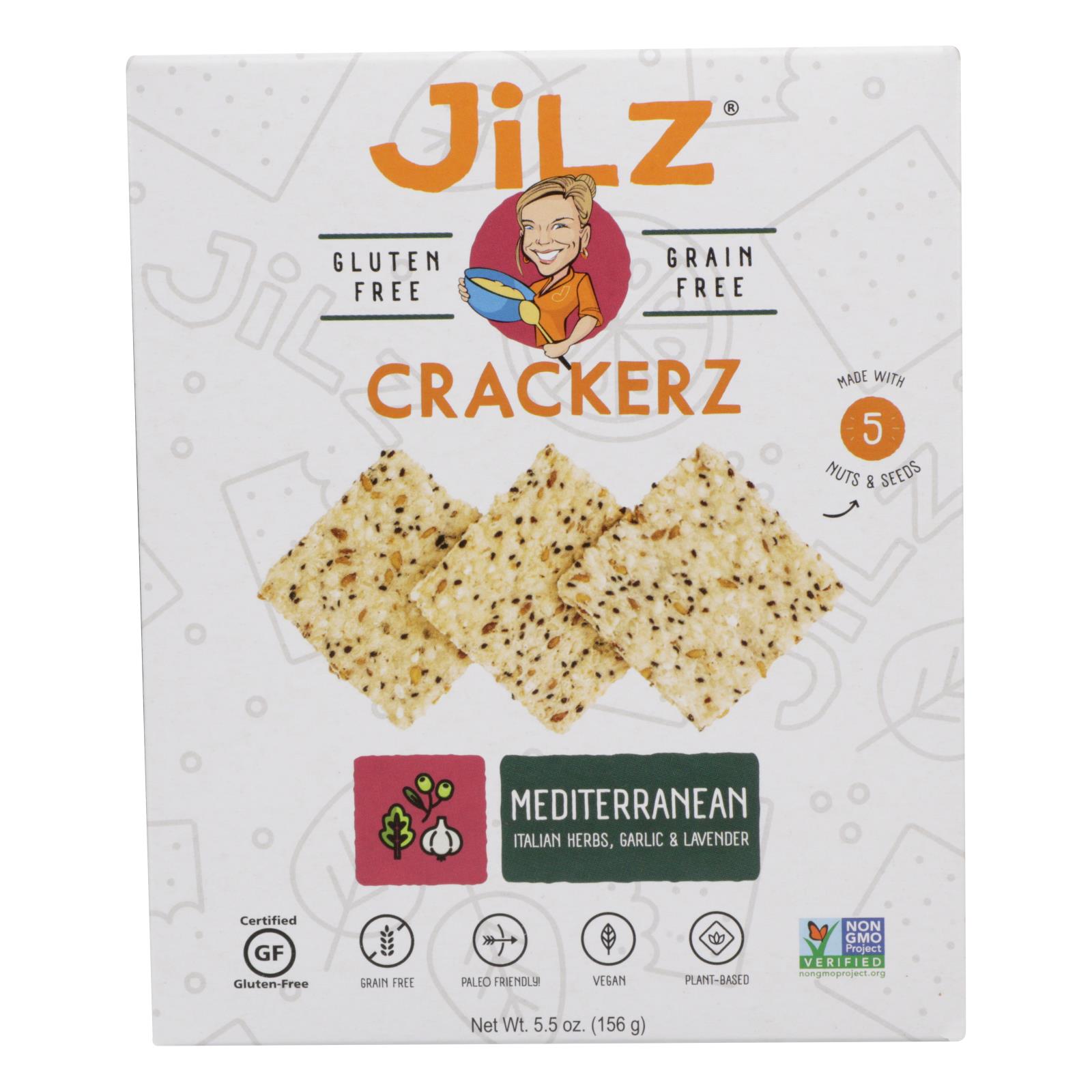 Jilz Gluten Free - Cracker Mediterranean Gluten Free - Case of 6 - 5.5 OZ