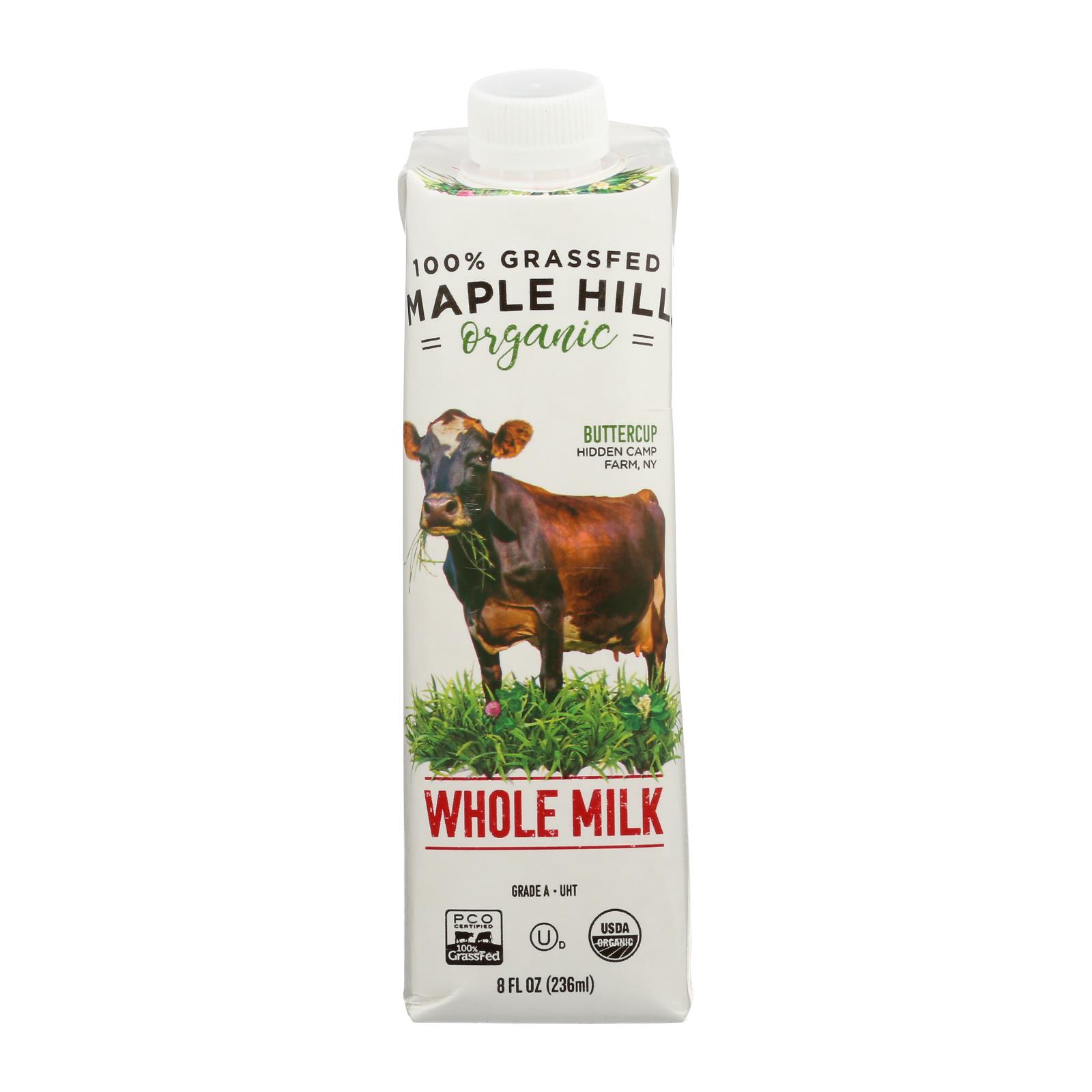 Maple Hill Creamery - Milk Shlf Stbl Whole - Case of 12 - 8 FZ