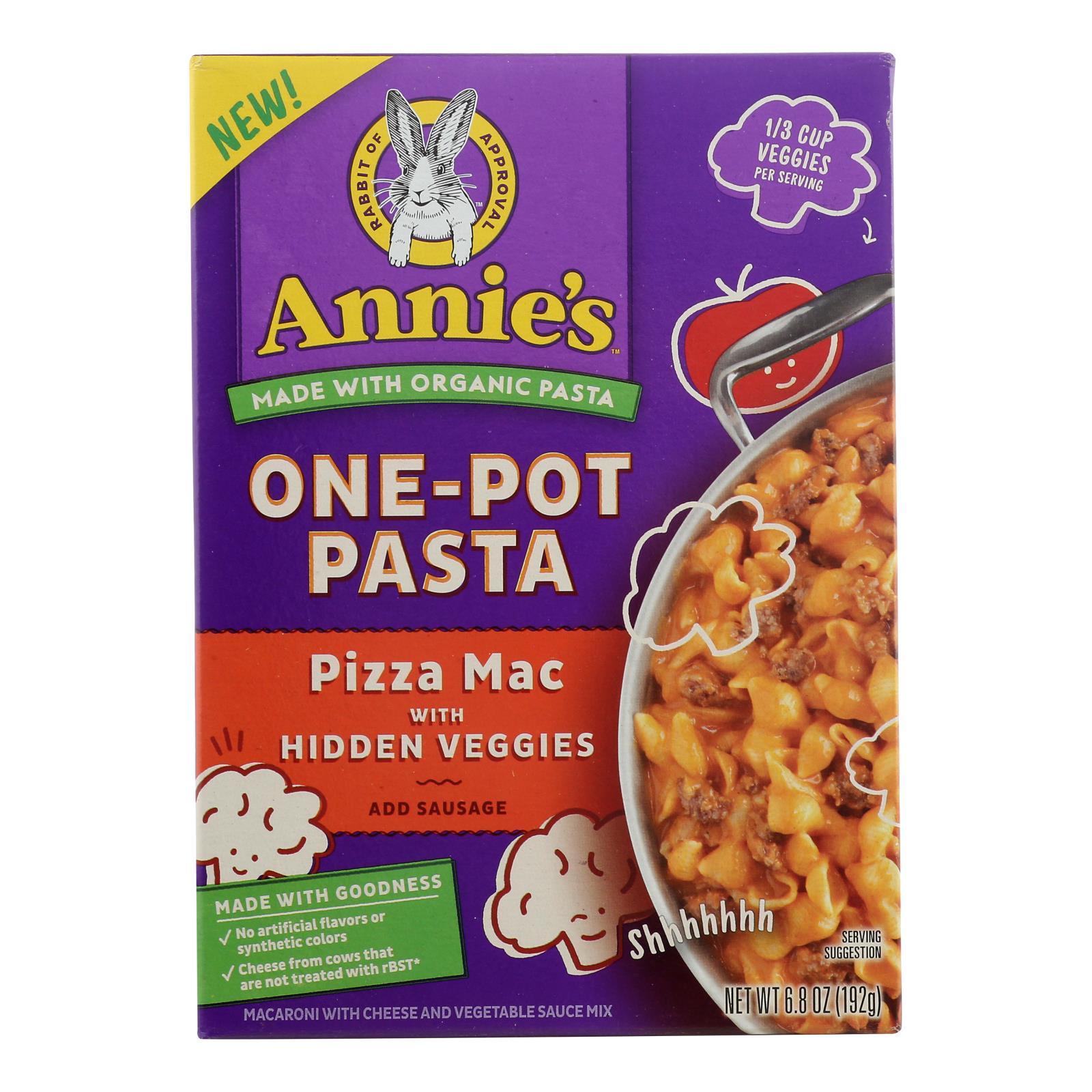 Annie's Homegrown - One Pot Psta Veg Pizz - 8개 묶음상품 - 6.8 OZ