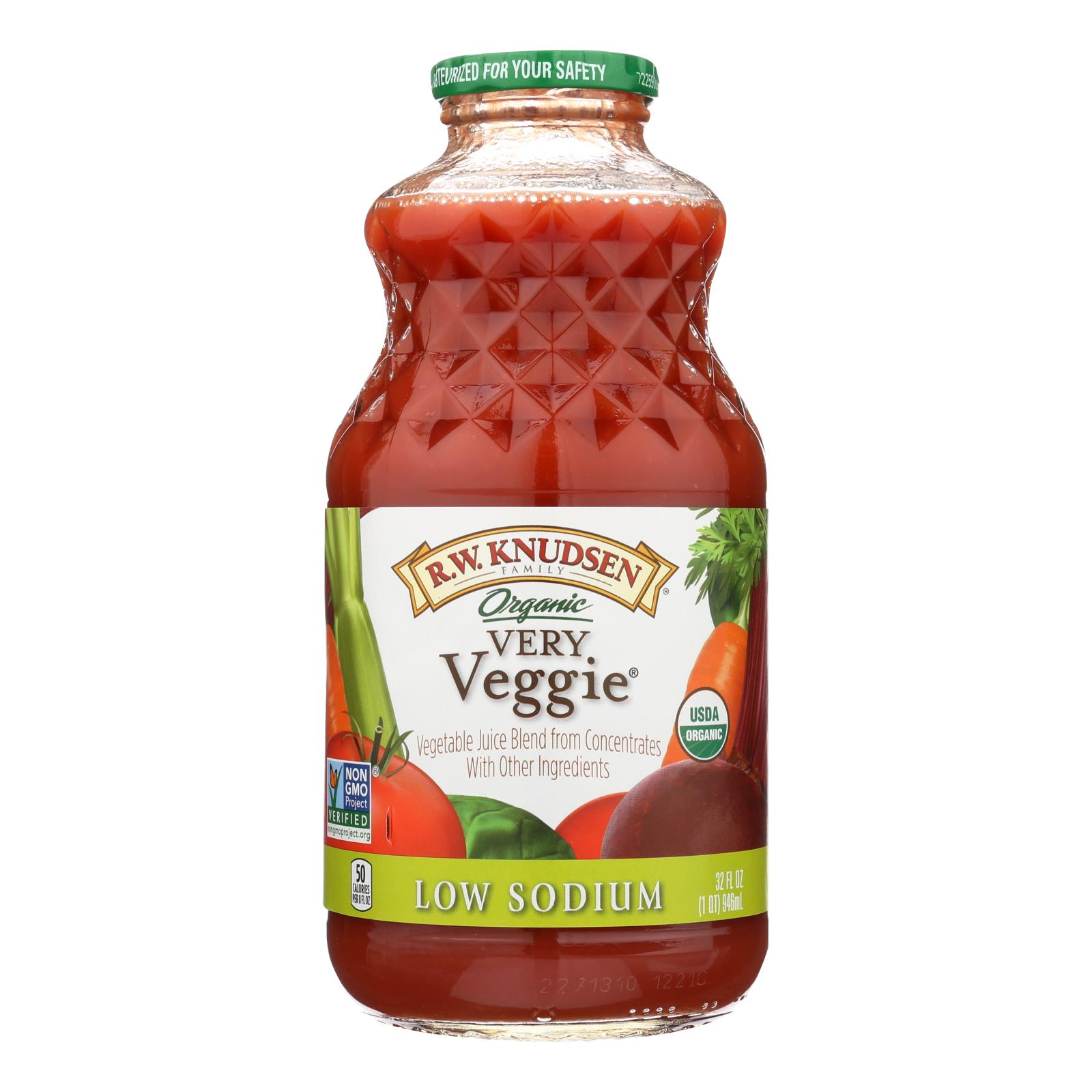Rw Knudsen Very Veggie Organic Juice - Case of 6 - 32 FZ