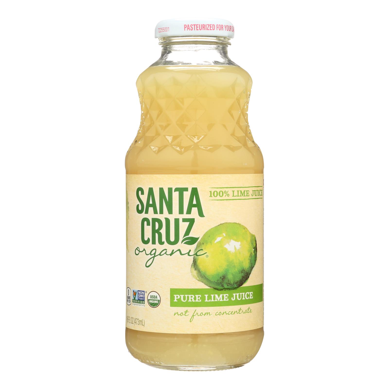 Santa Cruz 100% Organic Lime Juice - Case of 8 - 16 FZ