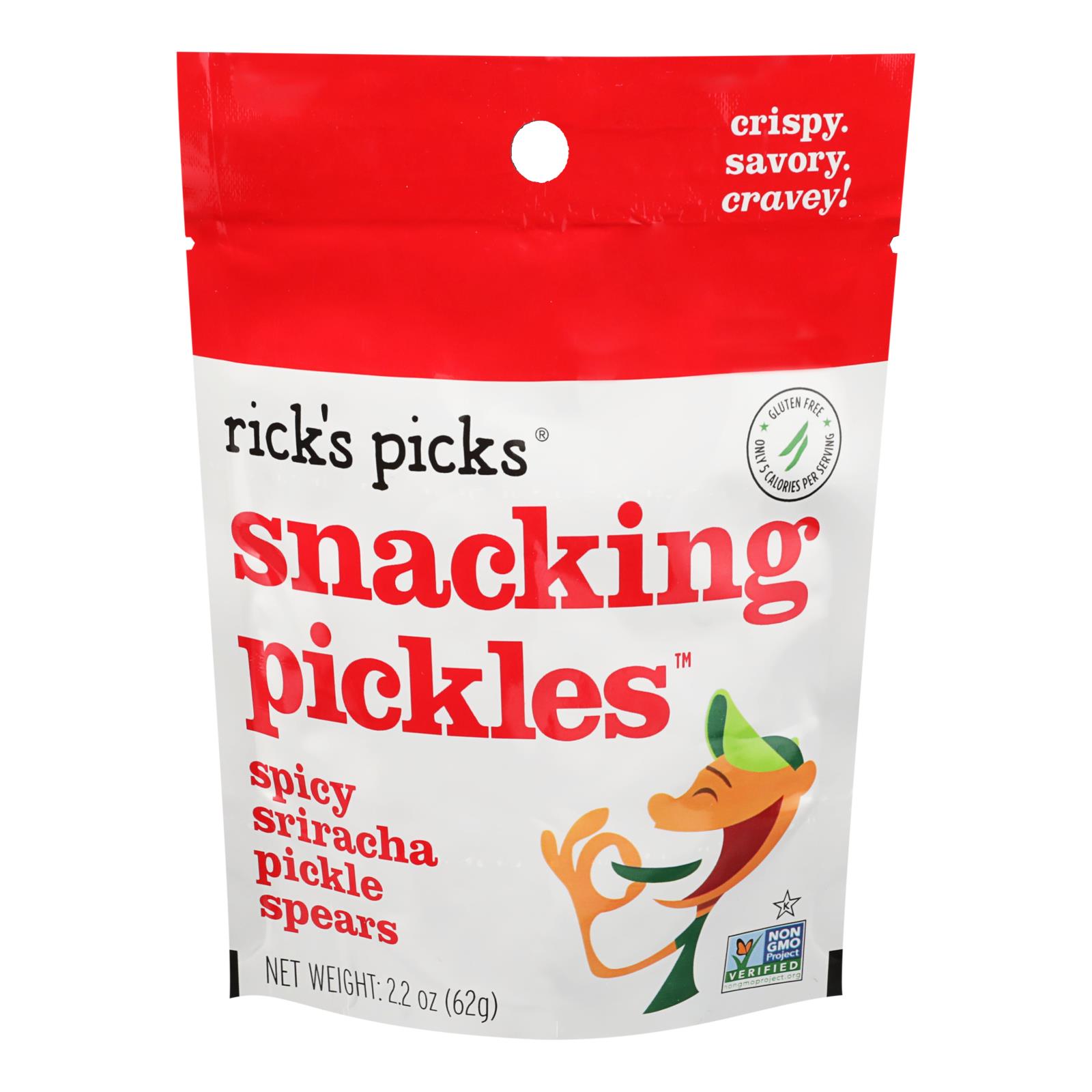 Rick's Picks - Pickle Sprs Spicy Sriracha - 12개 묶음상품 - 2.2 OZ