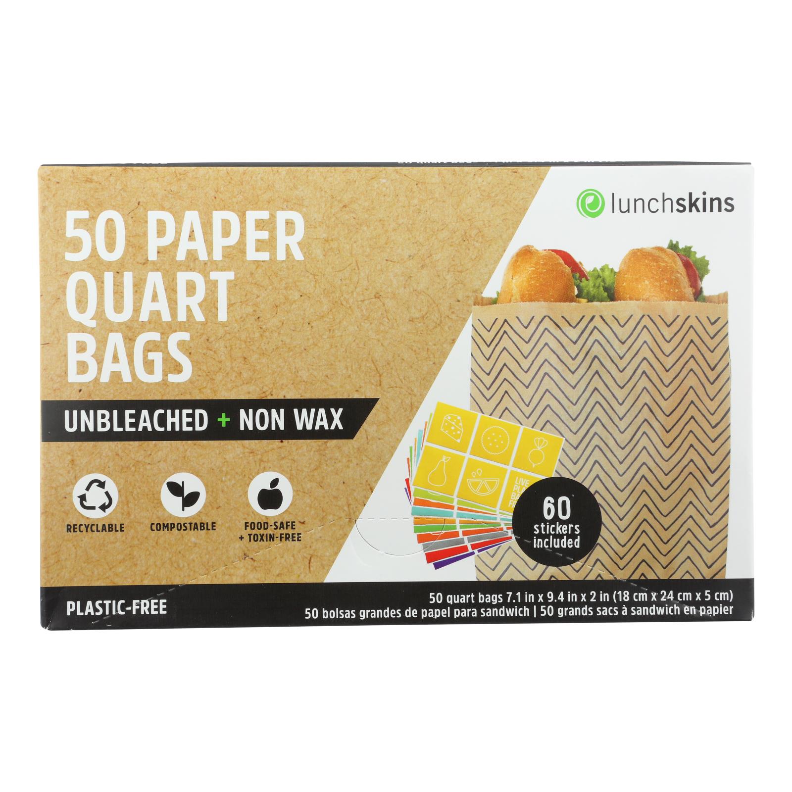 Lunchskins - Paper Bag Quart Cheveron - 12개 묶음상품 - 50 CT