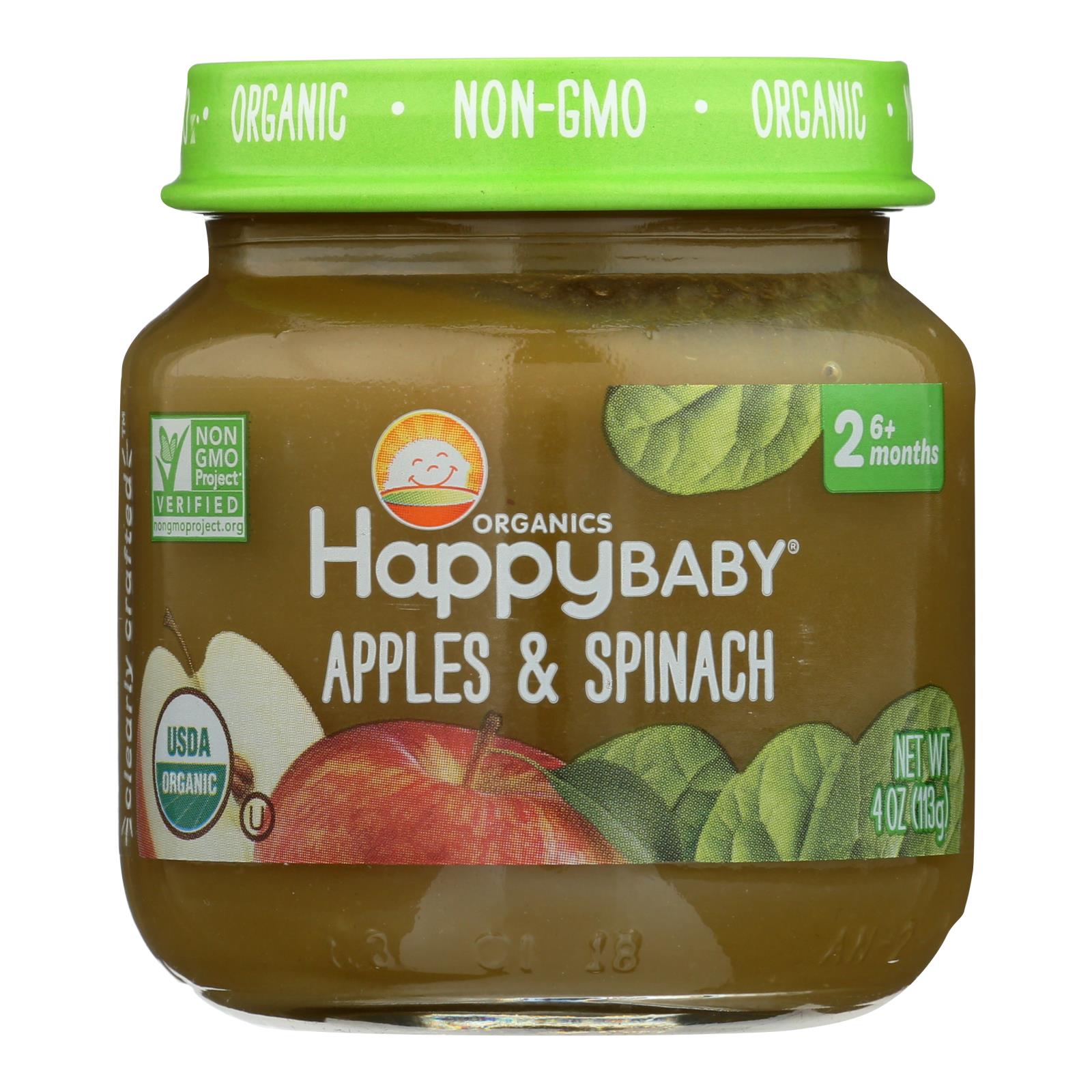 Happy Baby - Cc Apple Spinch Stg2 - 6개 묶음상품 - 4 OZ