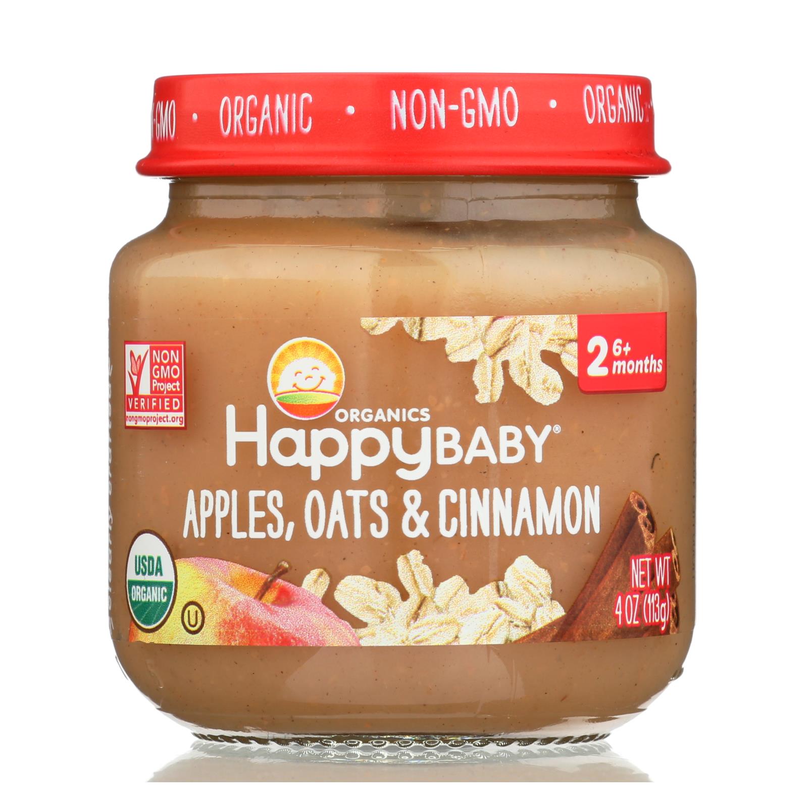 Happy Baby - Cc Apple Oat Cinnamon Stg2 - 6개 묶음상품 - 4 OZ