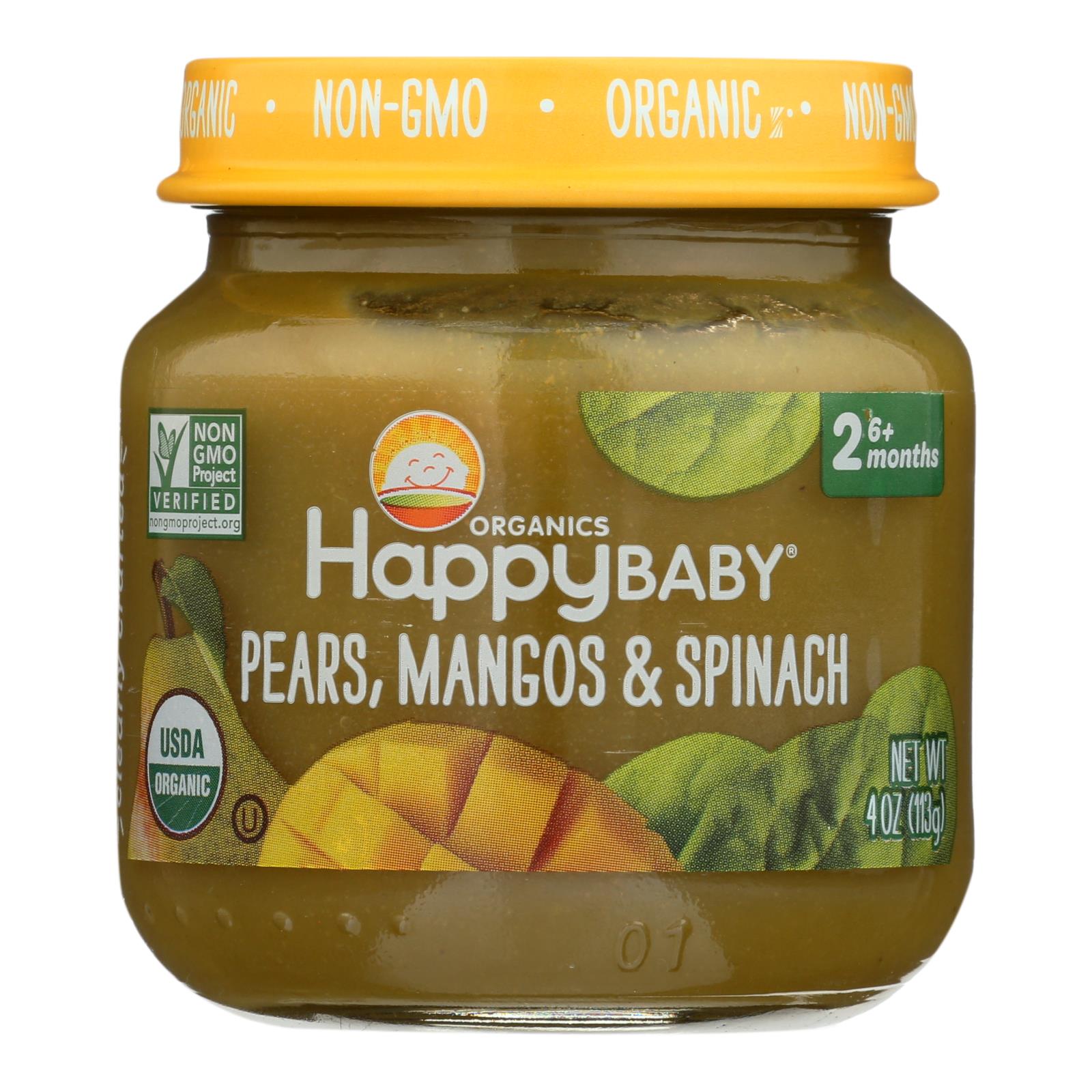 Happy Baby - Cc Pr Mango Spnch Stg2 - 6개 묶음상품 - 4 OZ