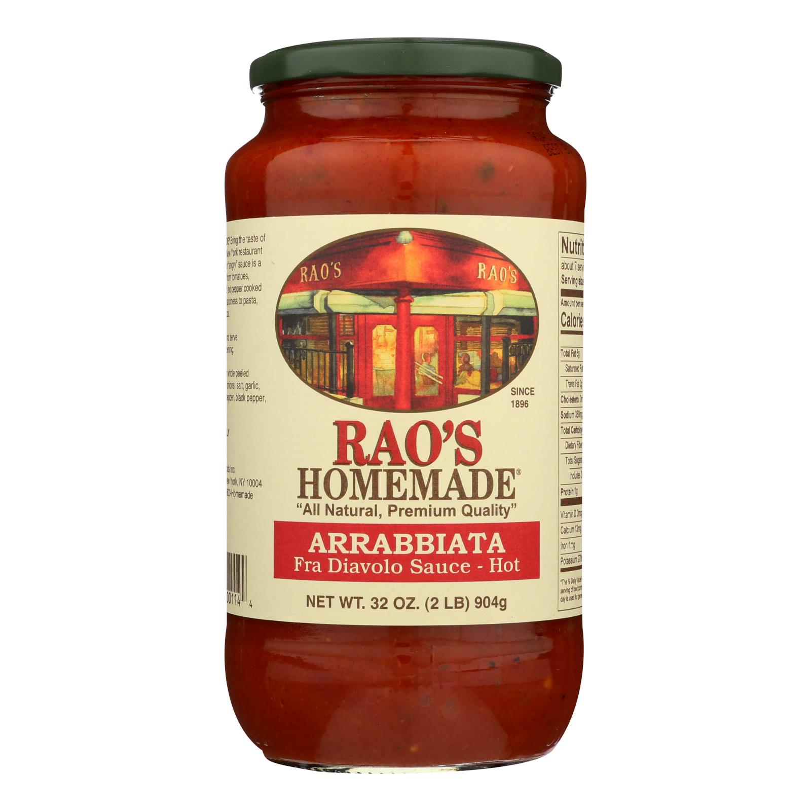 Rao's Homemade® Arrabbiata Fra Diavolo Sauce - Hot - Case of 6 - 32 OZ