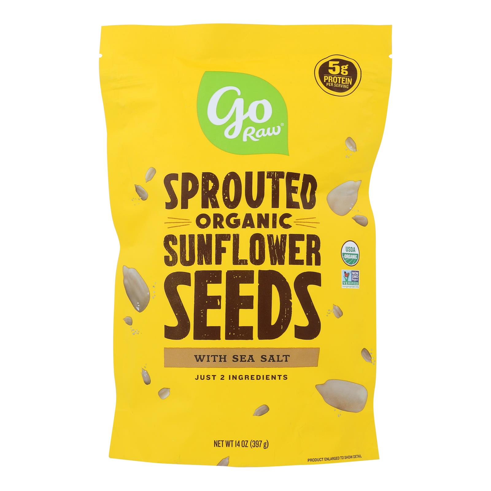 Go Raw Sprouted Seeds, Sunflower With Celtic Sea Salt - 6개 묶음상품 - 14 OZ