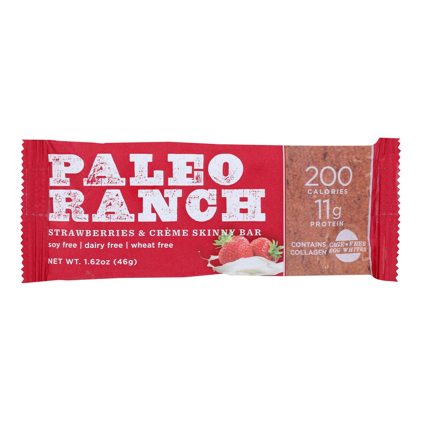 Paleo Ranch - Bar Skinny Strawberry & Crme - 9개 묶음상품 - 1.62 OZ
