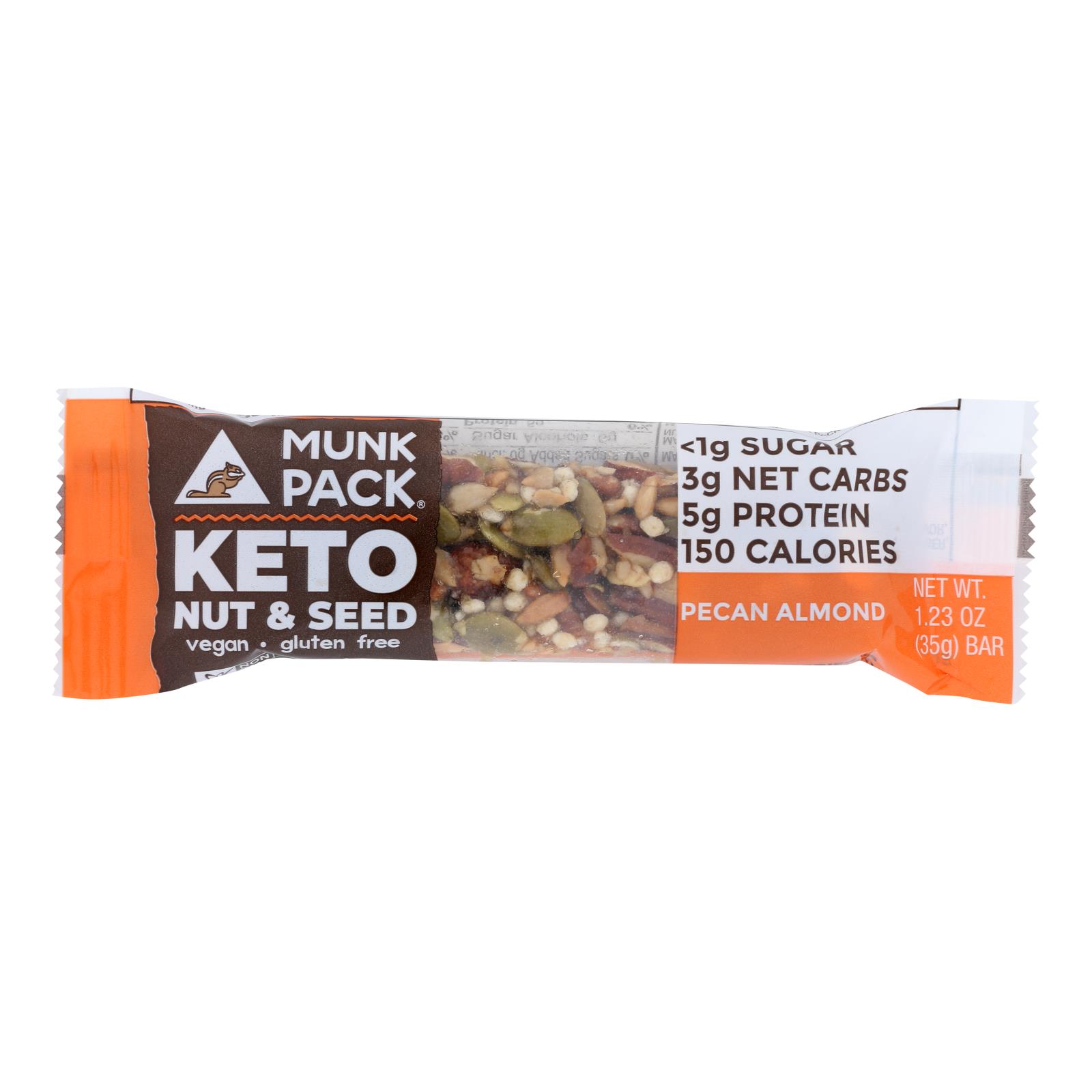 Munk Pack - Keto Nt&sd Pecan Almond - 12개 묶음상품 - 1.23 OZ