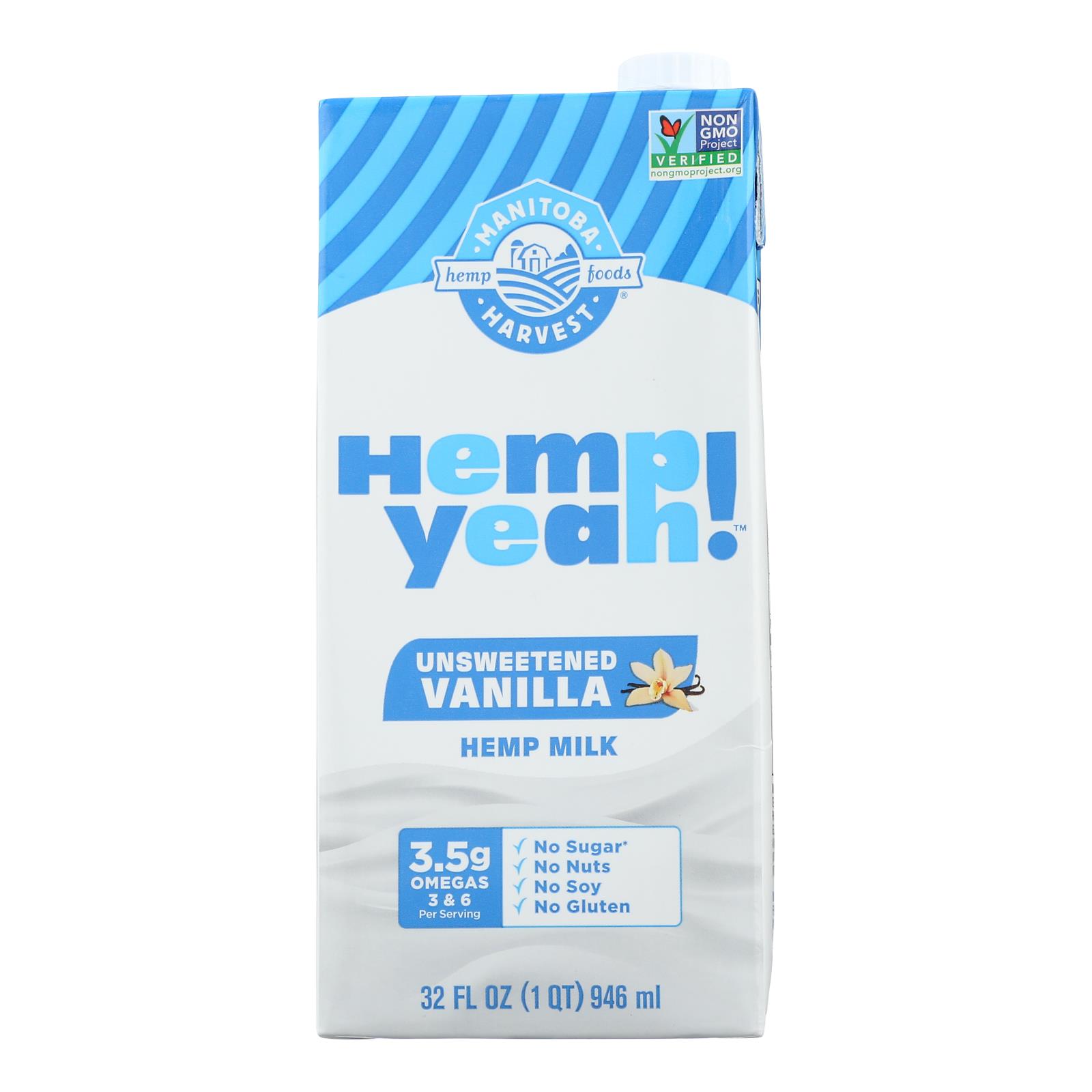 Manitoba Harvest - Hemp Yea Milk Unswt Vanilla - Case of 6 - 32 FZ