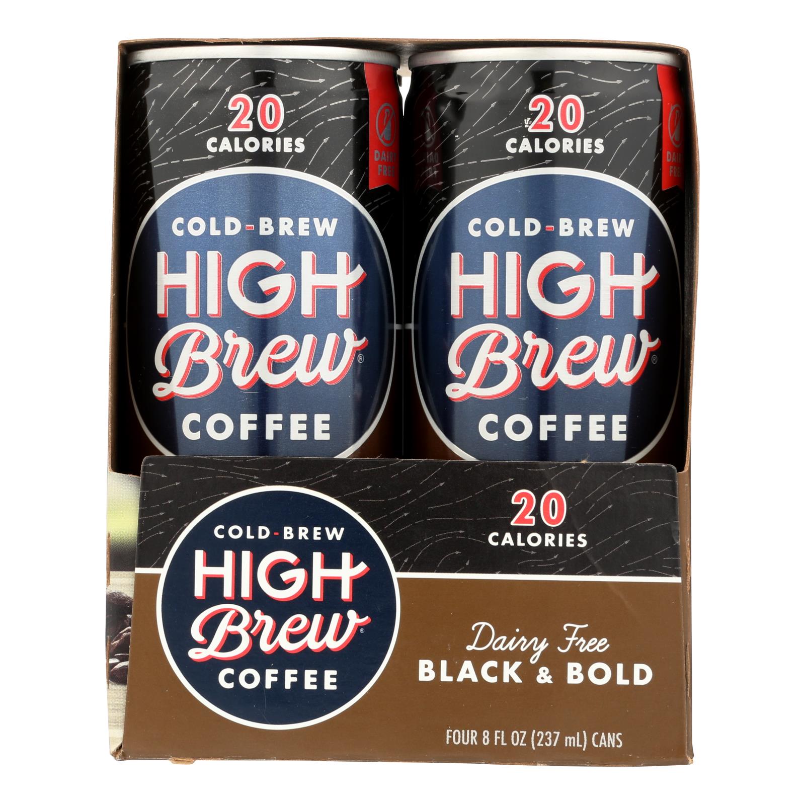 High Brew Coffee - Coffee Rtd Black & Bold Sugar Free - 6개 묶음상품-4/8 FZ