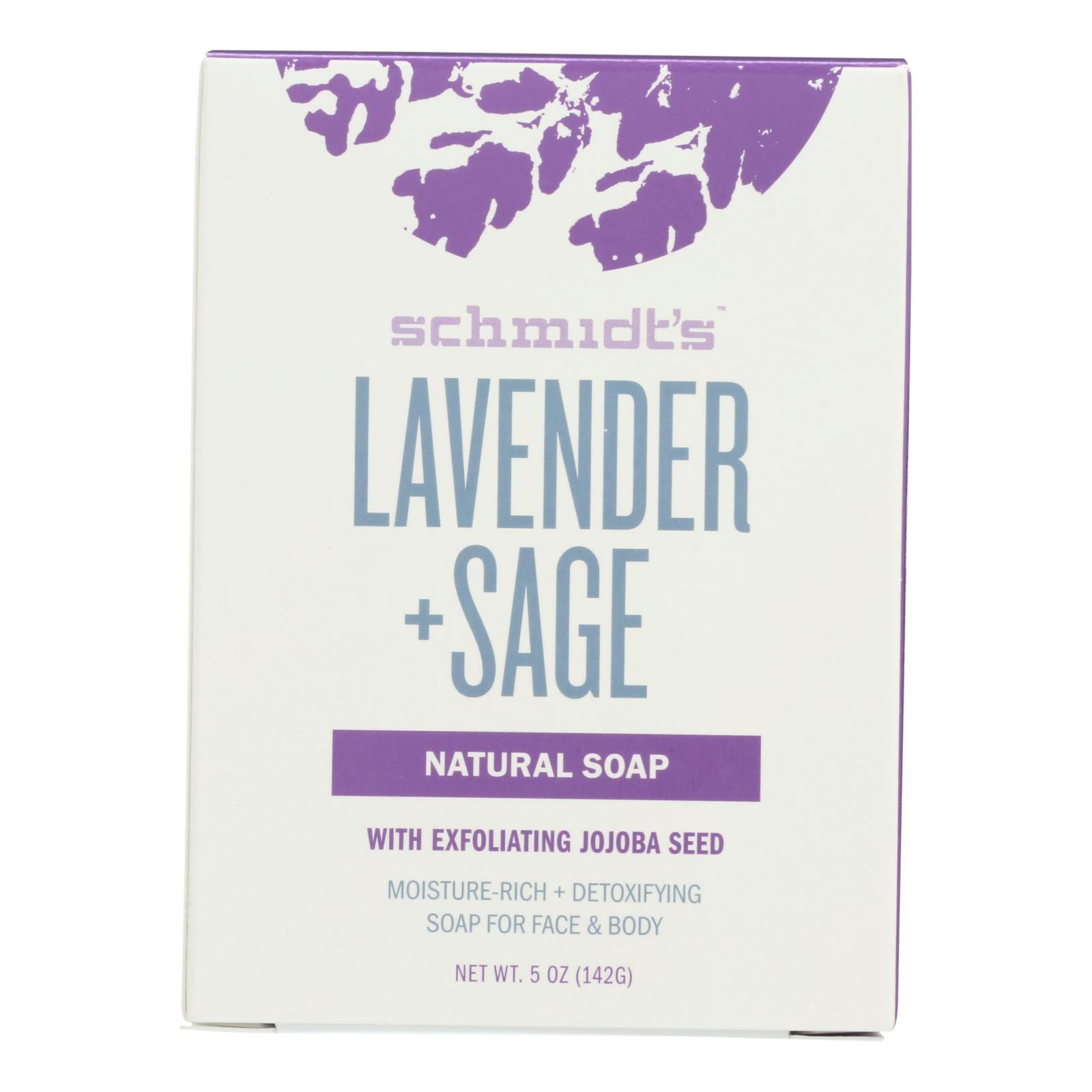 Schmidts - Bar Soap Lavender & Sage - 1 Each -5 OZ
