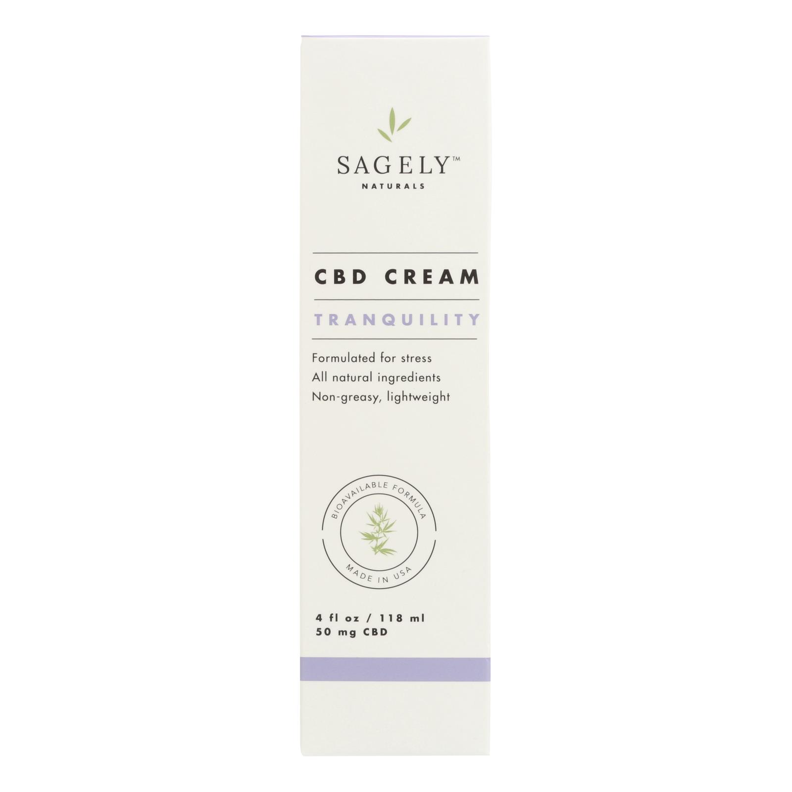 Sagely Naturals - Cbd Cream Tranquility - EA of 1-4 FZ