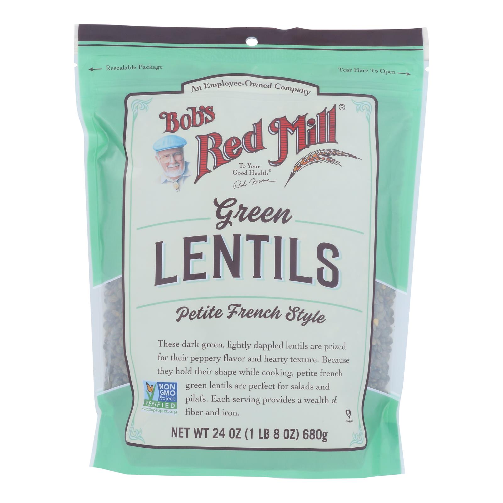 Bob's Red Mill - Beans Pet Fr Green Lentil - 4개 묶음상품-24 OZ
