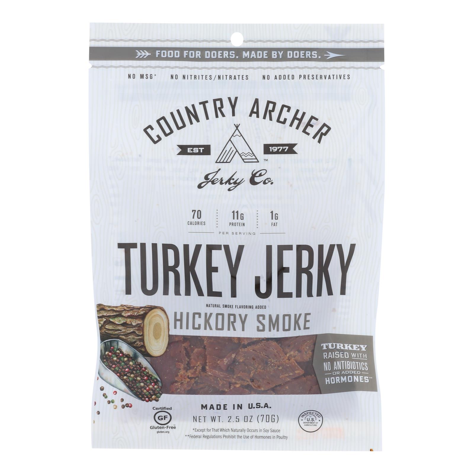 Country Archer - Jerky Turkey Hickry Smokd - 12개 묶음상품-2.5 OZ