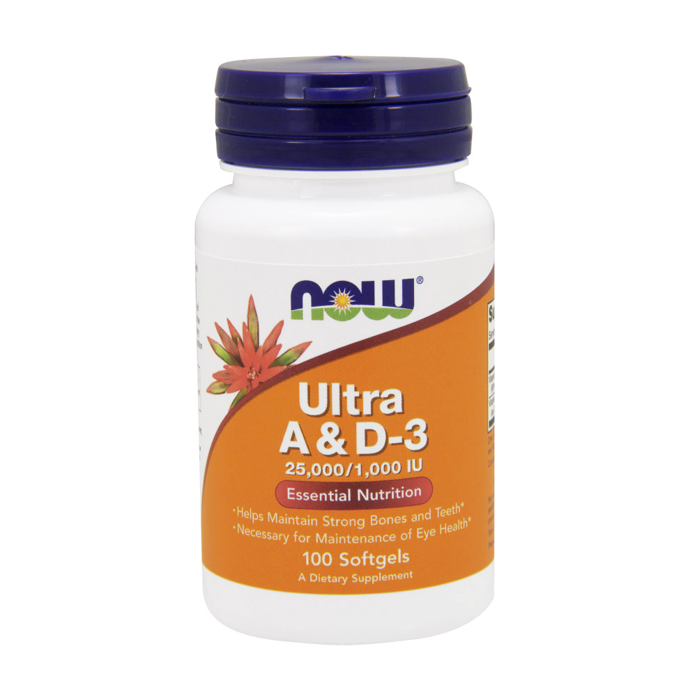 A & D3 25,000/1,000 IU - 100 Softgels