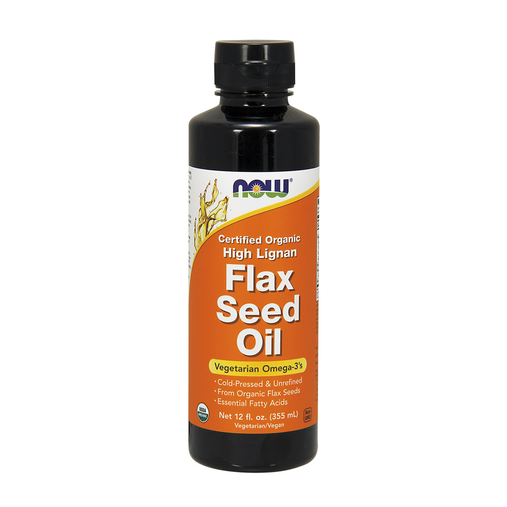 High Lignan Flax Seed Oil - 12 oz. - Organic, Non-GE