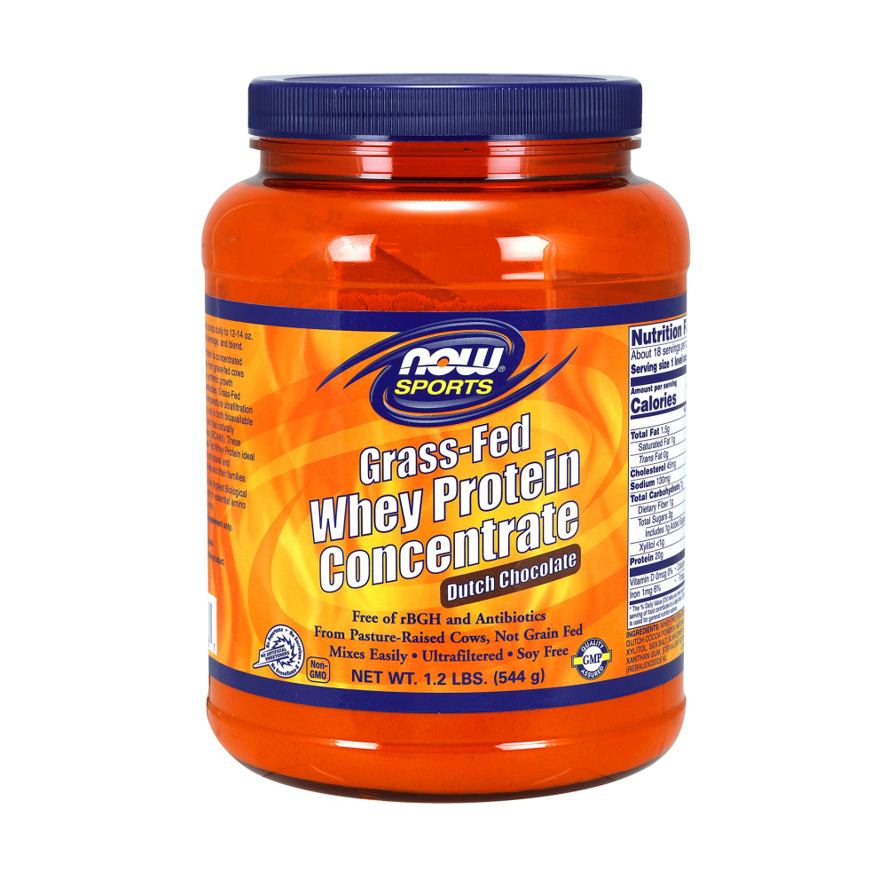 Grass-Fed Whey Protein Concentrate, Dutch Chocolate Powder - 1.2 lbs.