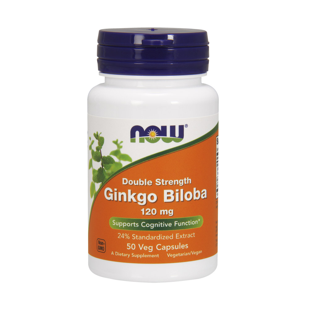 Ginkgo Biloba, Double Strength 120 mg - 50 Veg Capsules