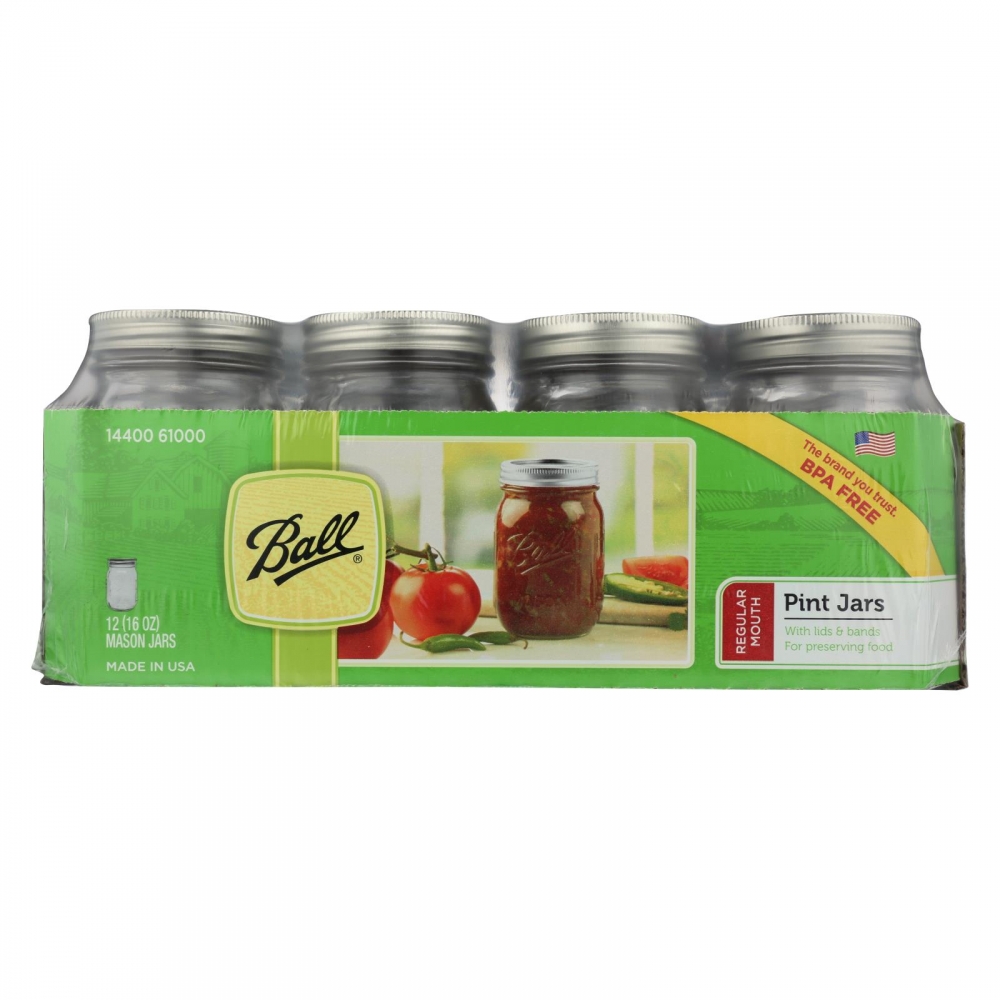 Ball Canning Mason Canning Jar Set 16oz Pint - Case of 1 - 12 Count