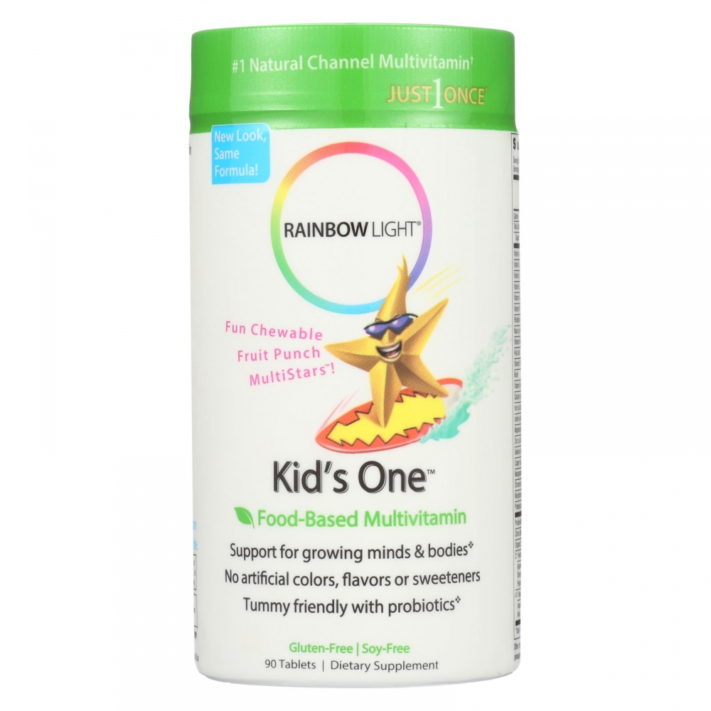 Rainbow Light Kids' One MultiStars Fruit Punch - 90 Chewable Tablets