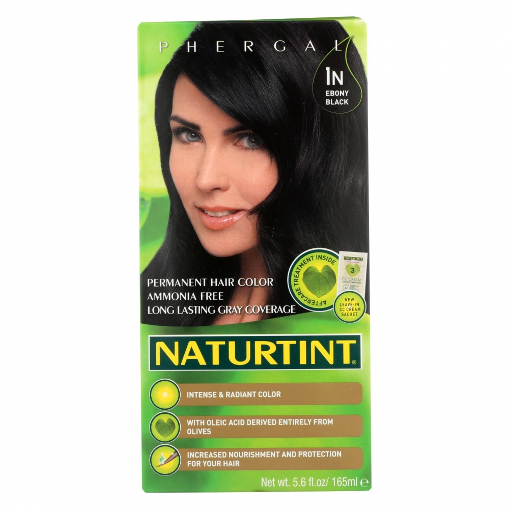 Naturtint Hair Color - Permanent - 1N - Ebony Black - 5.28 oz